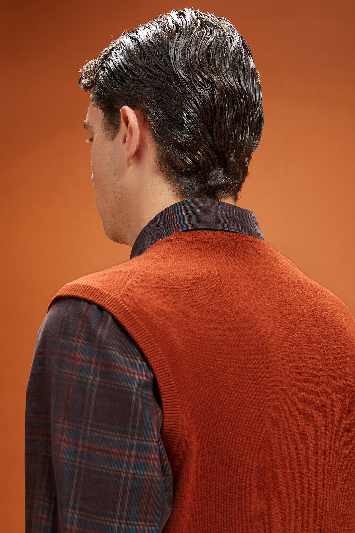 Gilet uomo girocollo lana e cotone regular fit image number 2