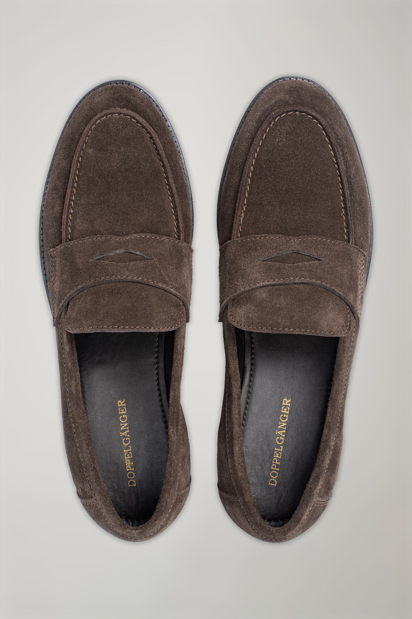 Men's moccasin in genuine suede leather image number 3
