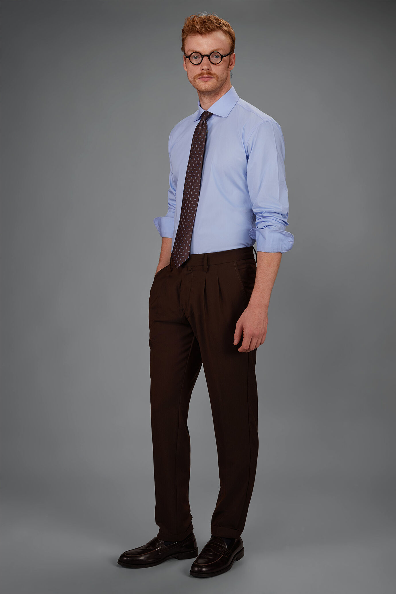 Pantalon homme avec double pinces image number 0