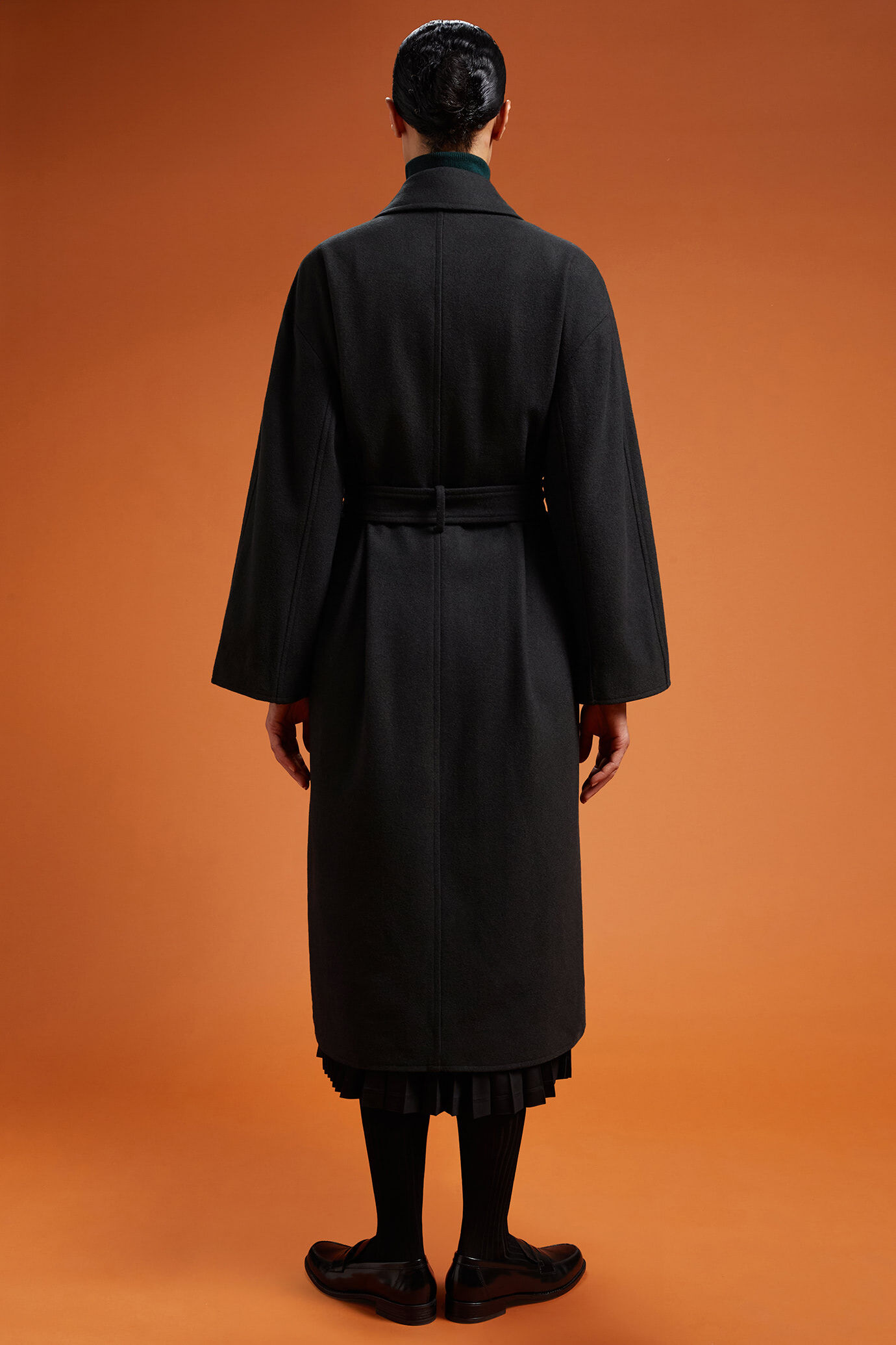 Cappotto lungo donna monopetto con manica raglan e cintura con fibbia regular fit image number 1