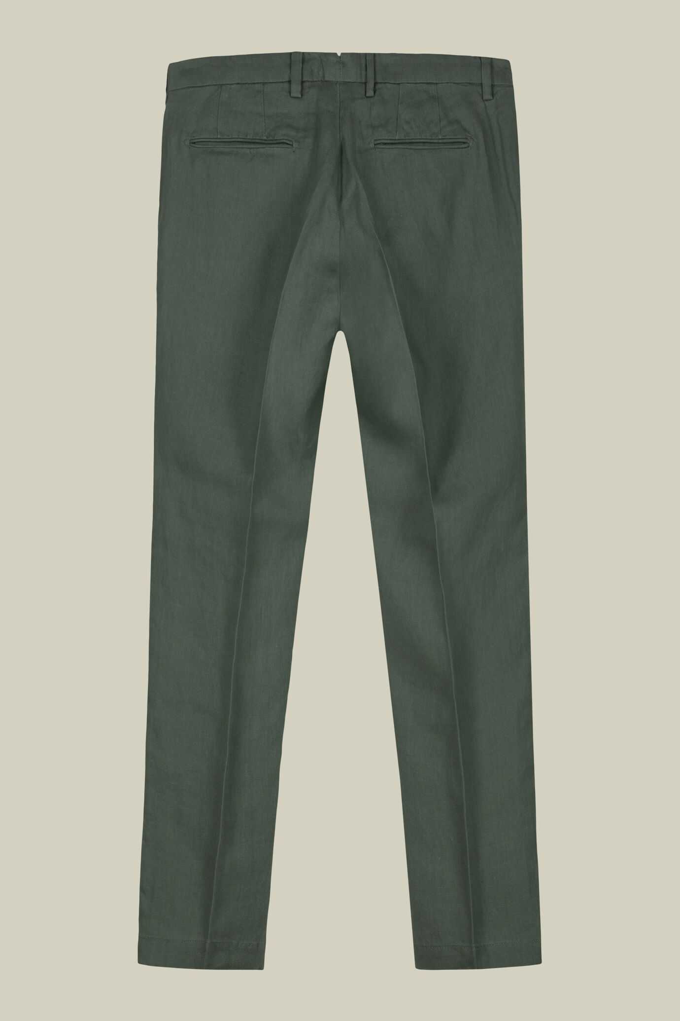 Herrenhose mit 100% Leinen zwei kleinen Bügelfalten und verdeckter Knopfleiste image number 5