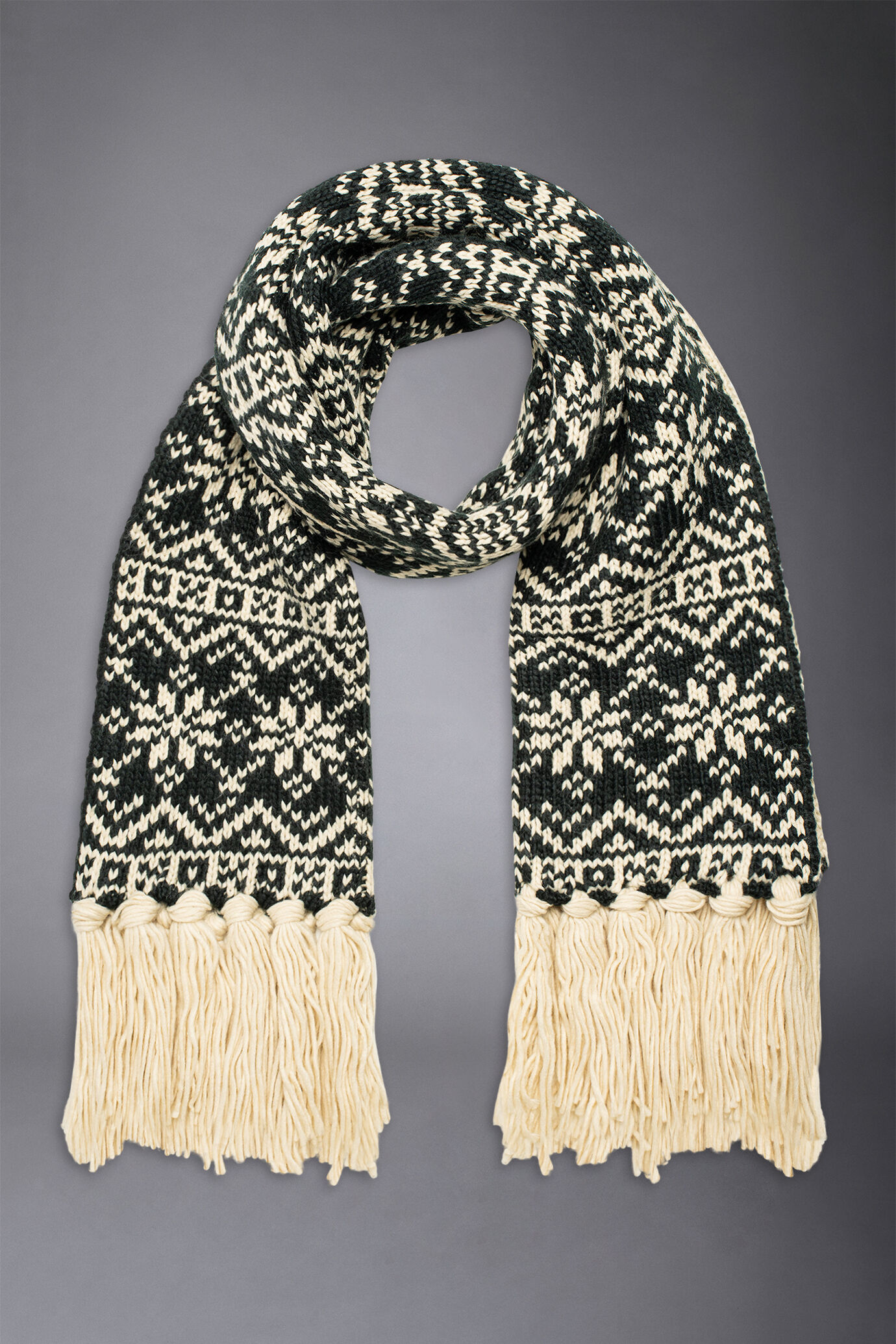 Men's scarf jacquard fabric Norwegian pattern image number 0