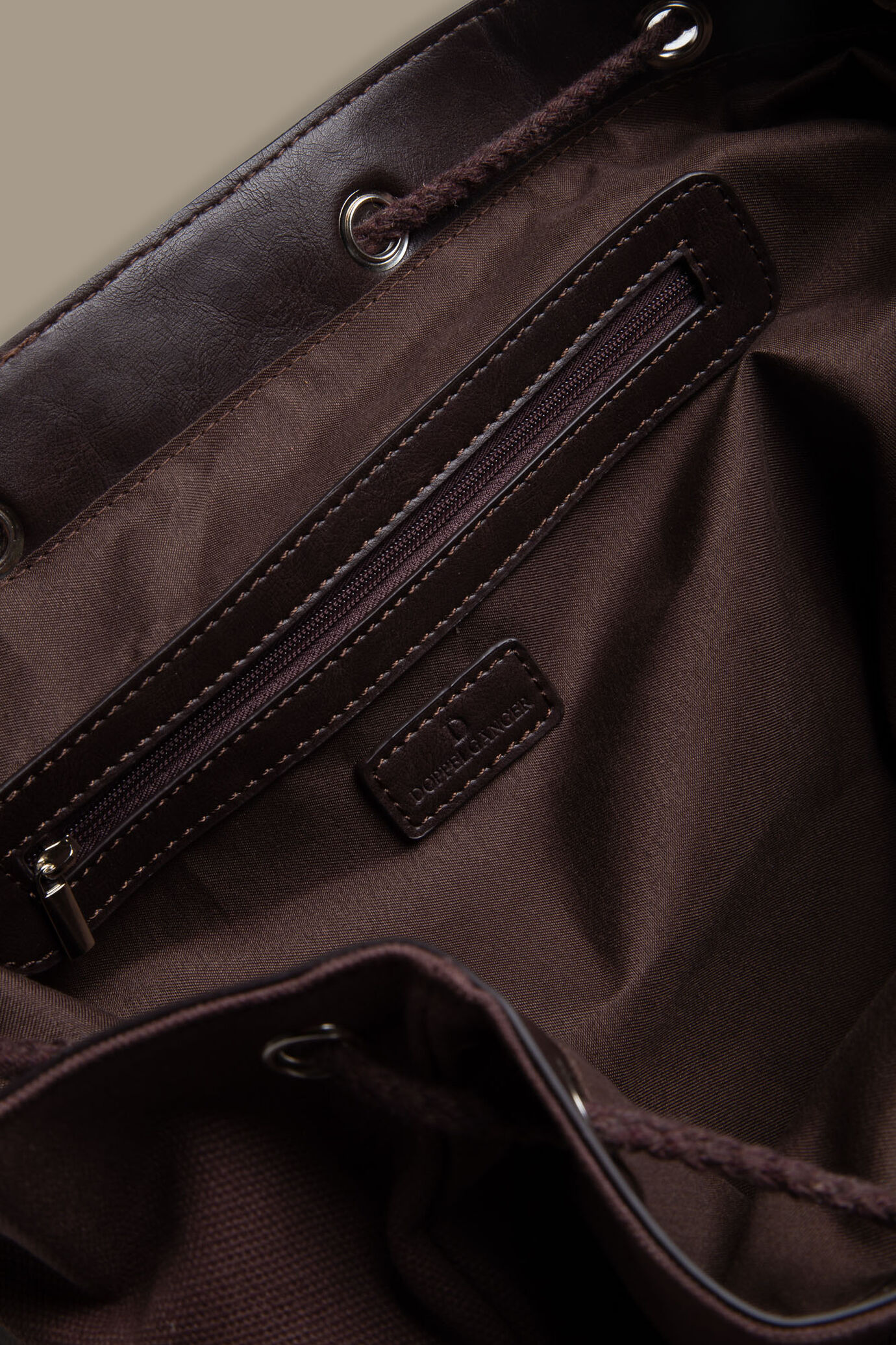 100%cotton and synthetic leather travel bag image number 2