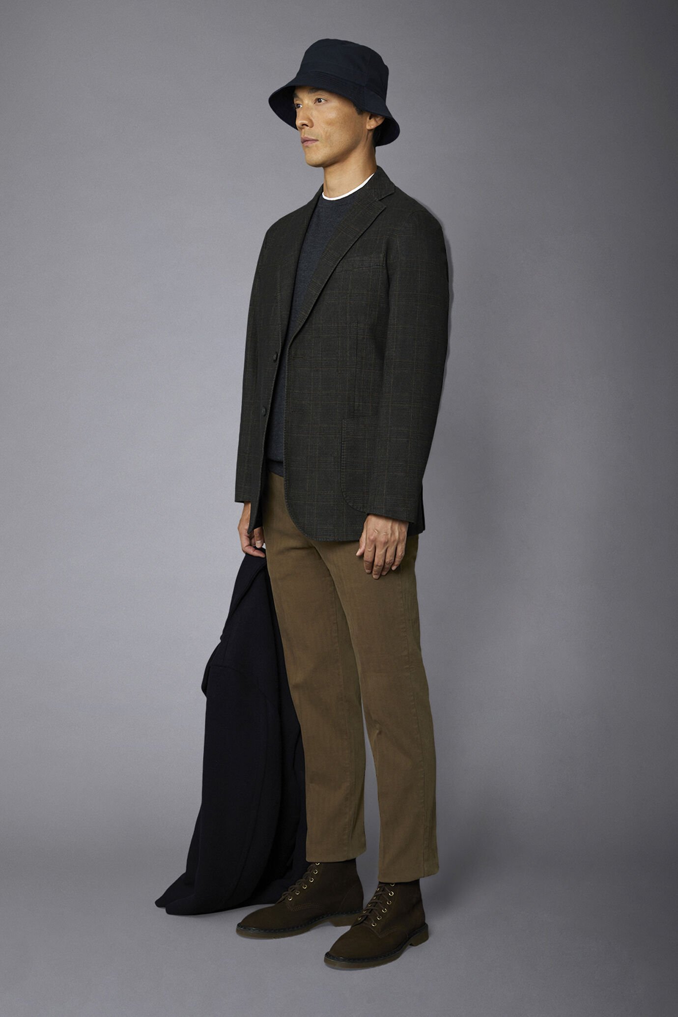 Giacca monopetto genderless tessuto principe di galles regular fit