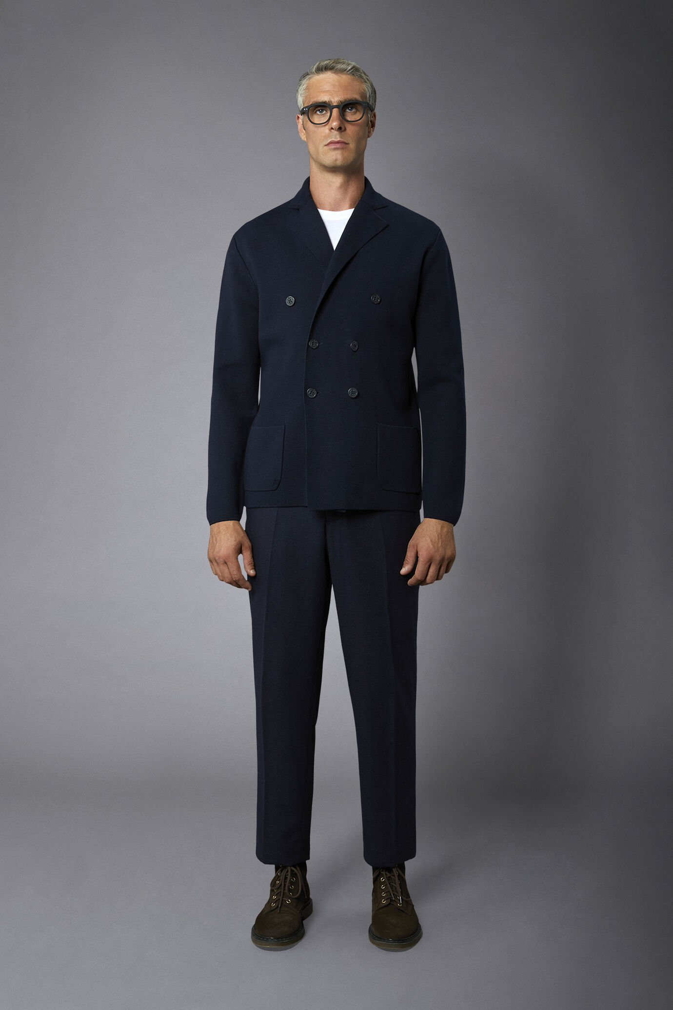 Men's wool blend dartless pants image number 2