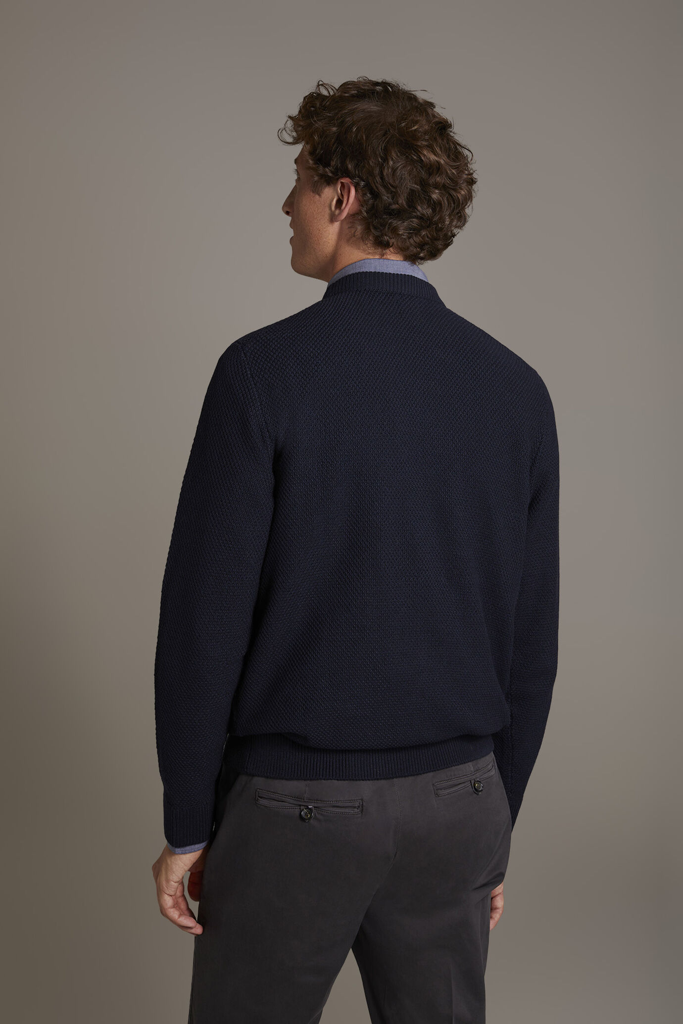 Wool blend round neck sweater image number 2