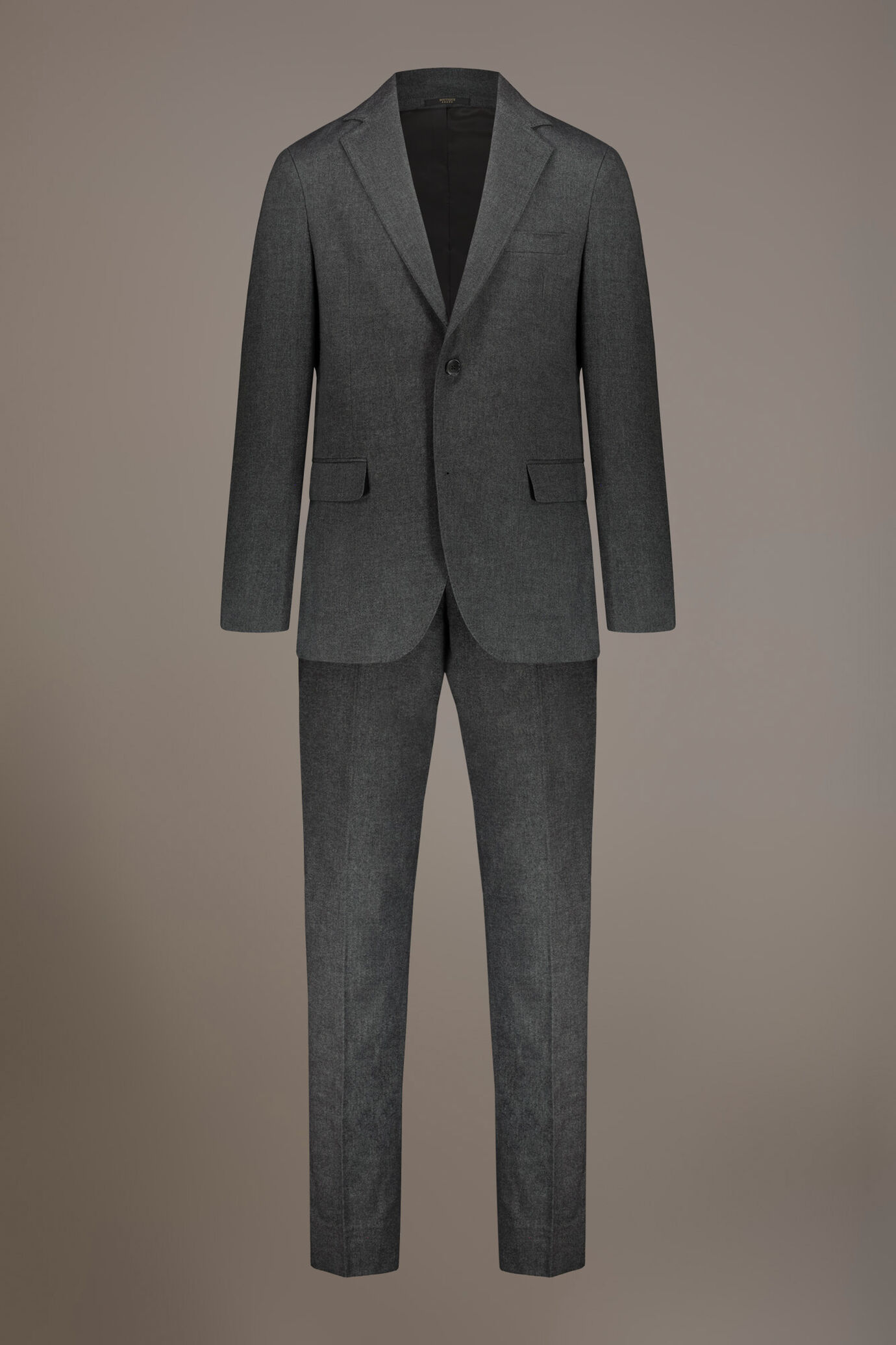 Regular fit single-breasted suit in stretch cotton blend fabric image number 9