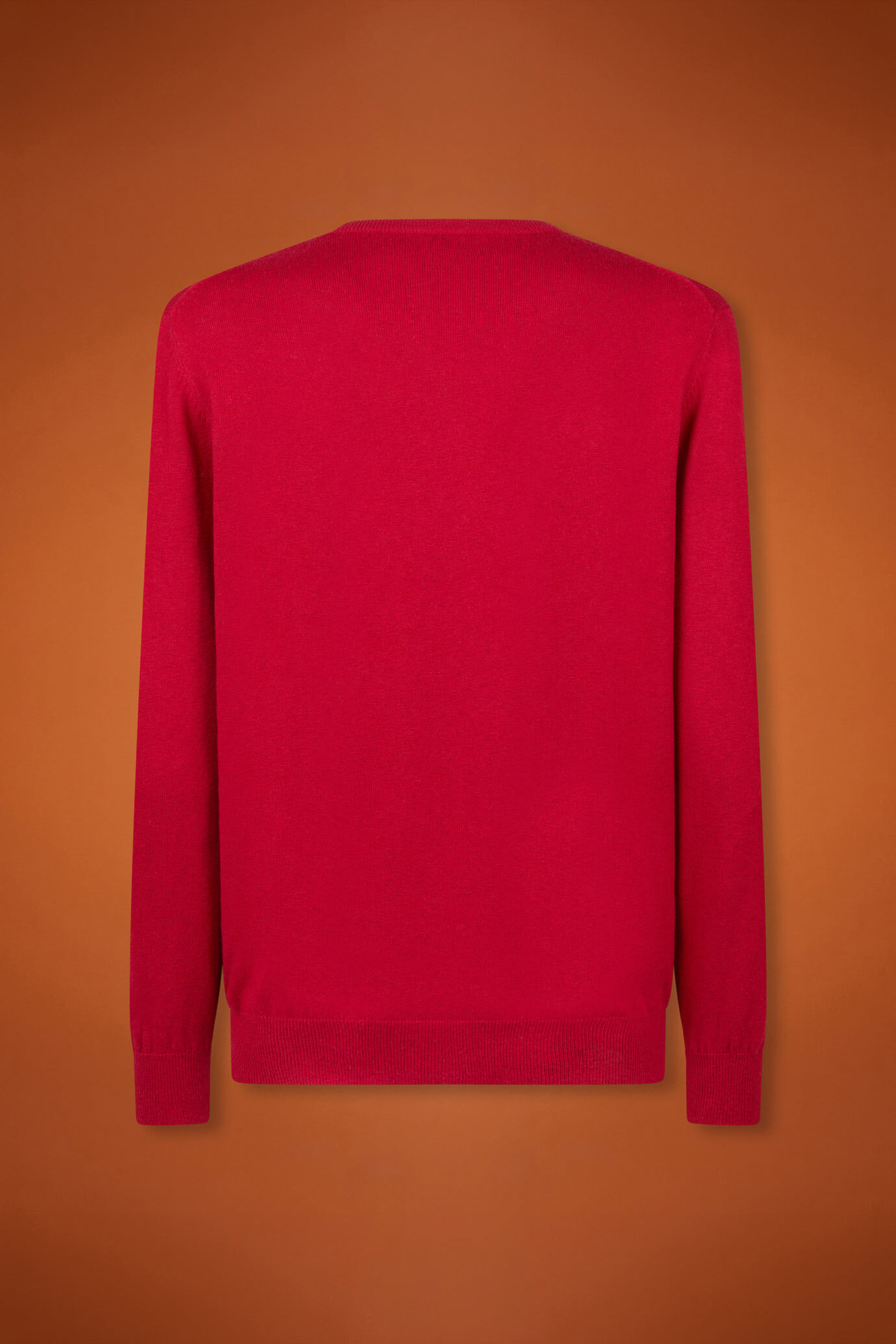 Pull homme à col rond, en laine et coton, coupe classique image number 5