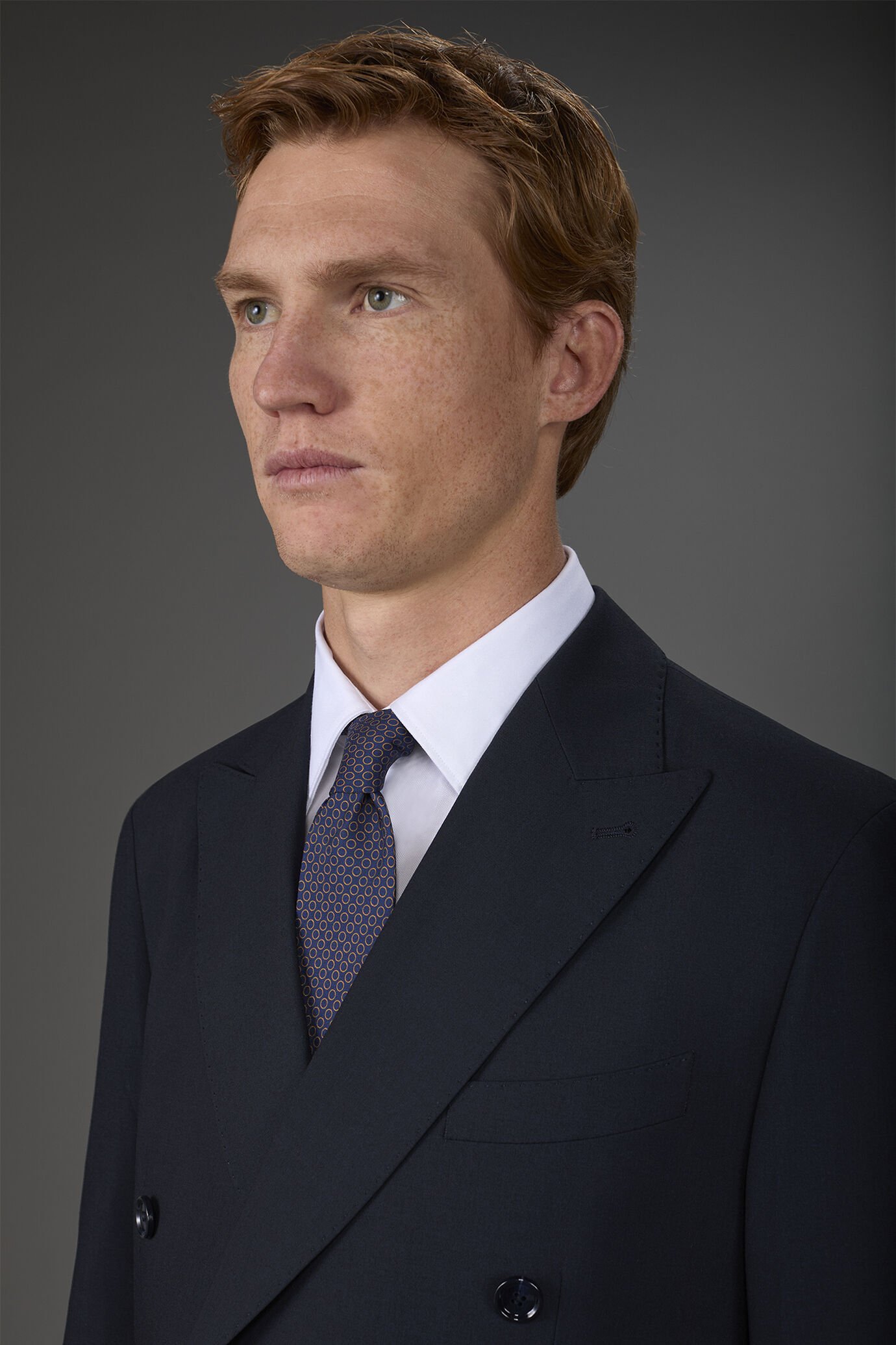 Men's micro patterned silk tie image number 0