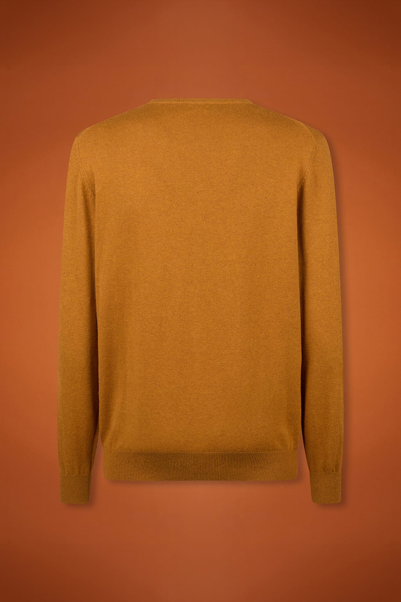 Men's regular fit crew neck jumper in wool and cotton image number 5