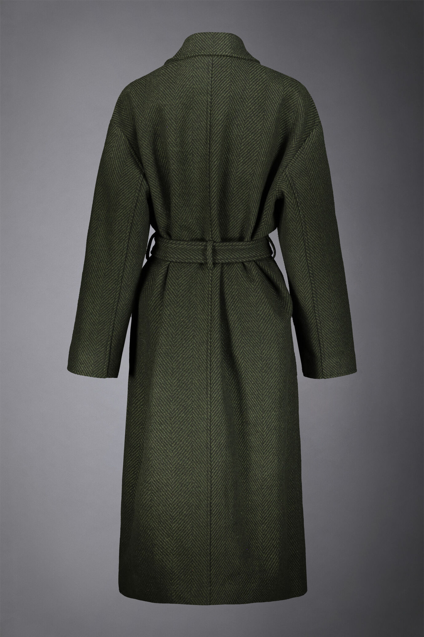 Cappotto donna monopetto tessuto spinato misto lana image number 6