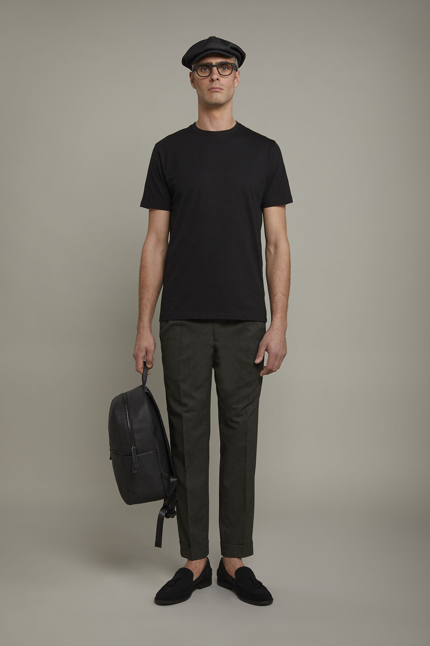 Herren-T-Shirt mit Rundhalsausschnitt aus 100 % Baumwolle in normaler Passform image number 0