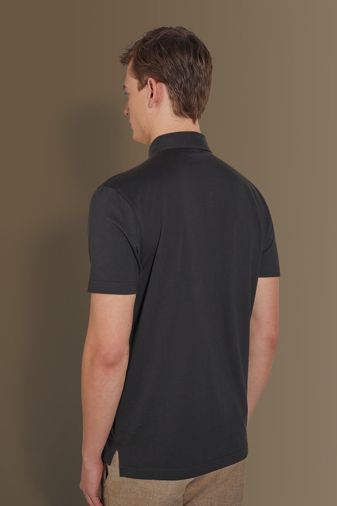 Polo manica corta uomo 100% cotone supima image number 2