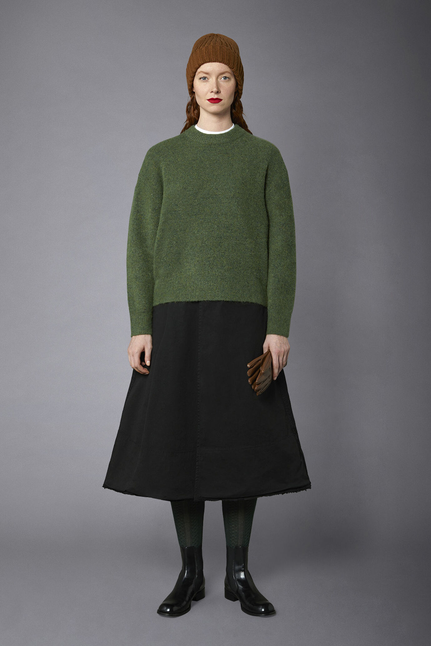 Gonna lunga donna in cotone image number 0