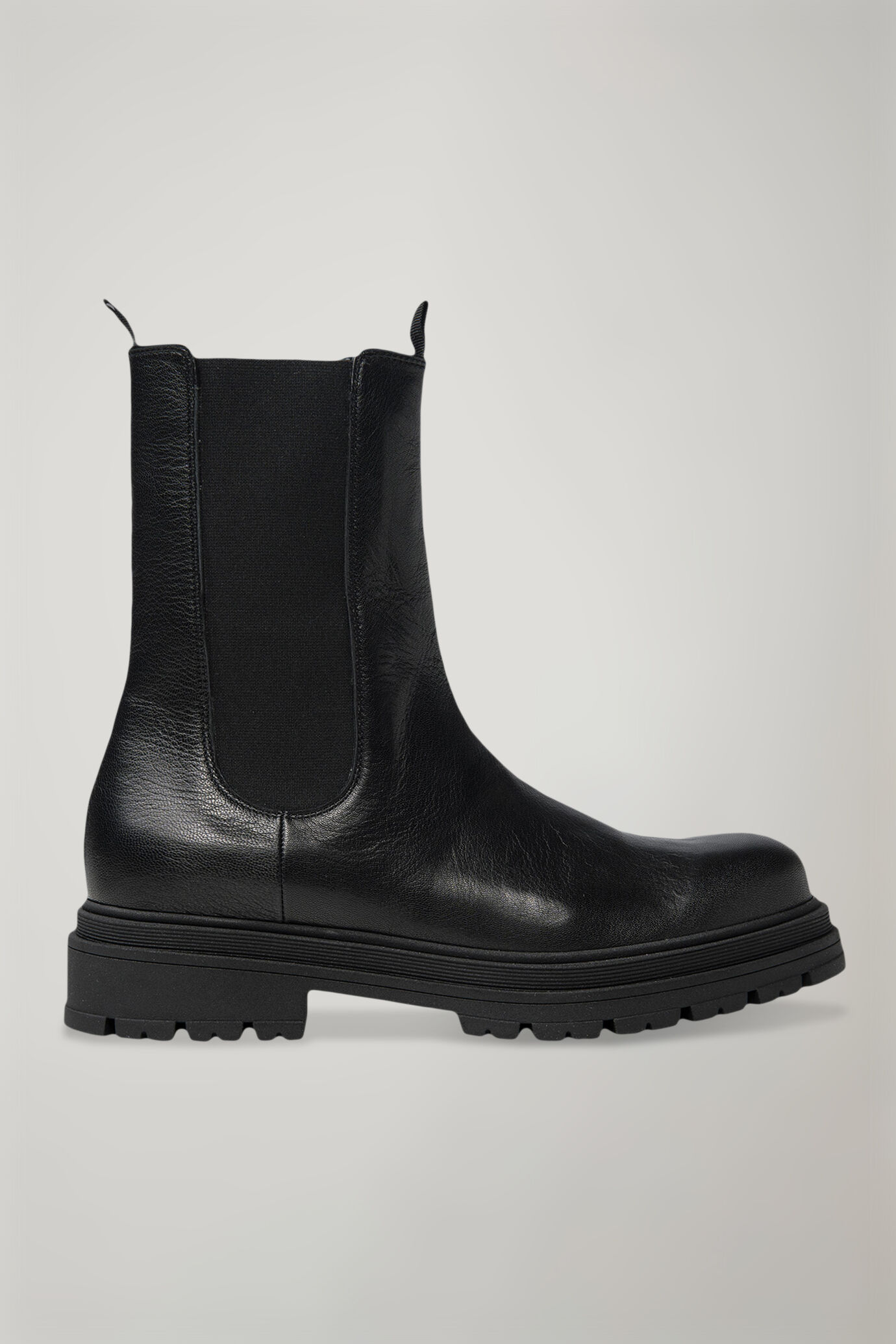Women's 100% matte leather chelsea boots with rubber bottom image number 1