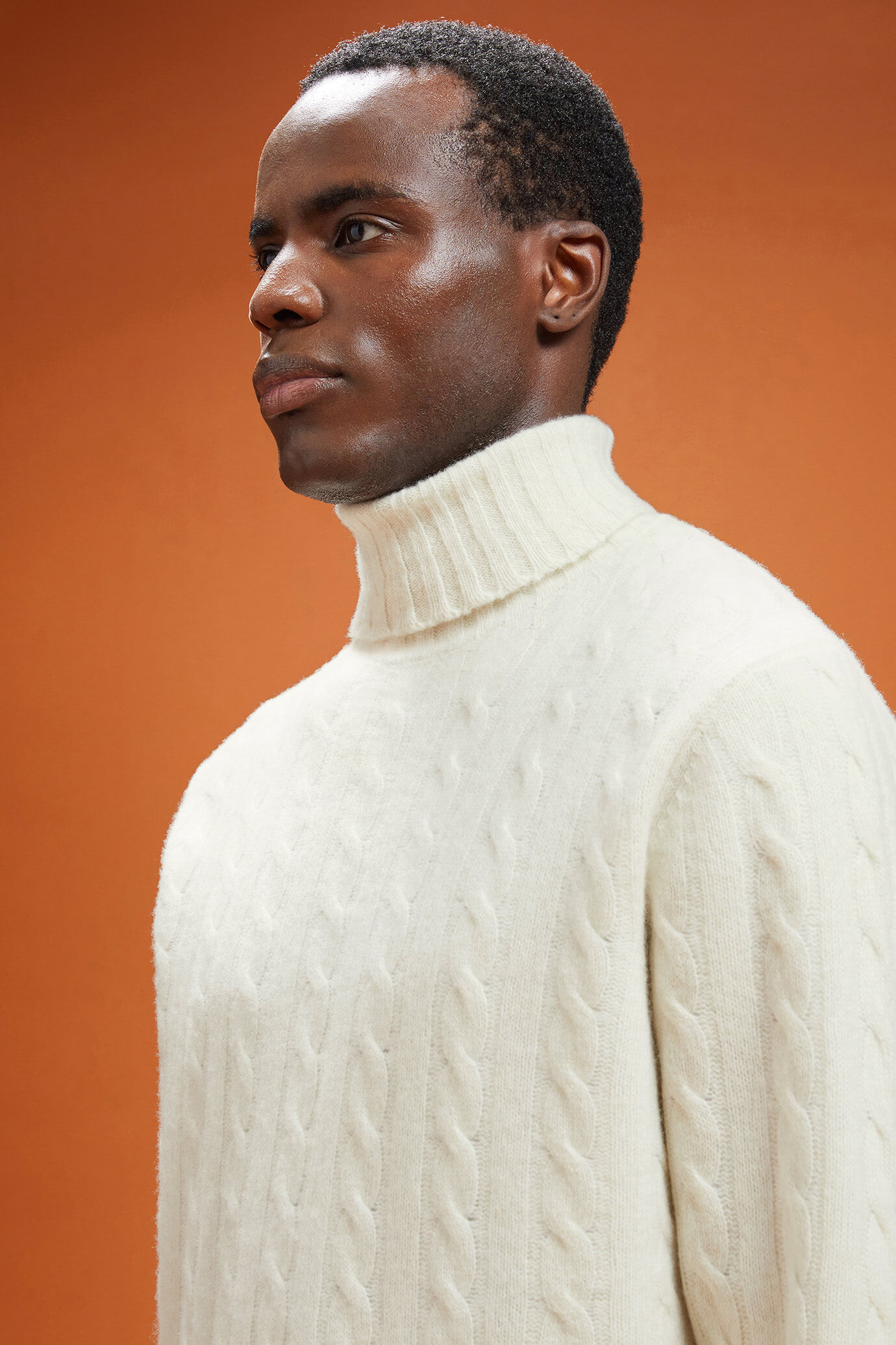 Pull homme &agrave; col roul&eacute; en laine d'agneau, coupe classique image number 3