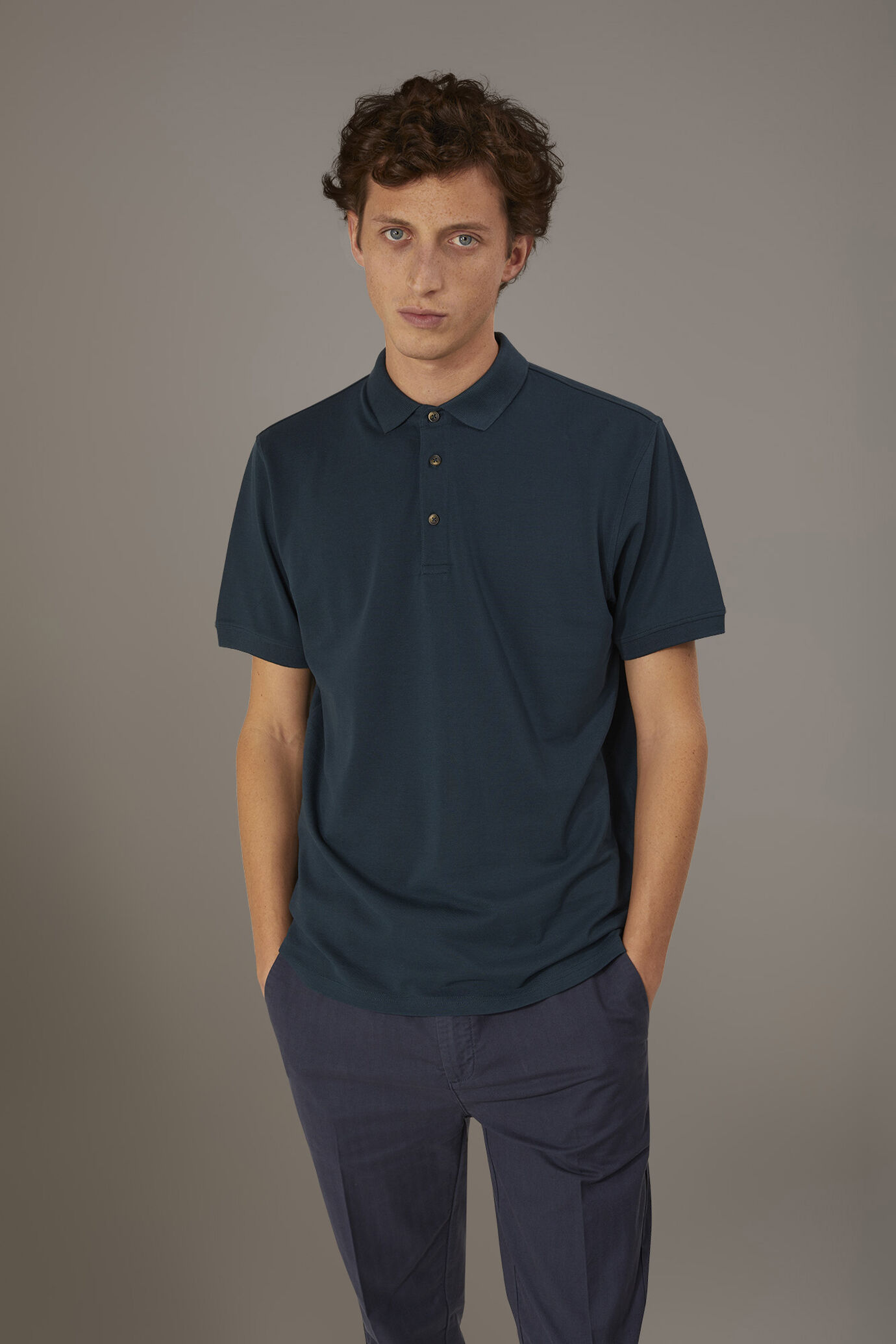 Kurzarm-Poloshirt 100% Baumwoll-Piqué image number 0