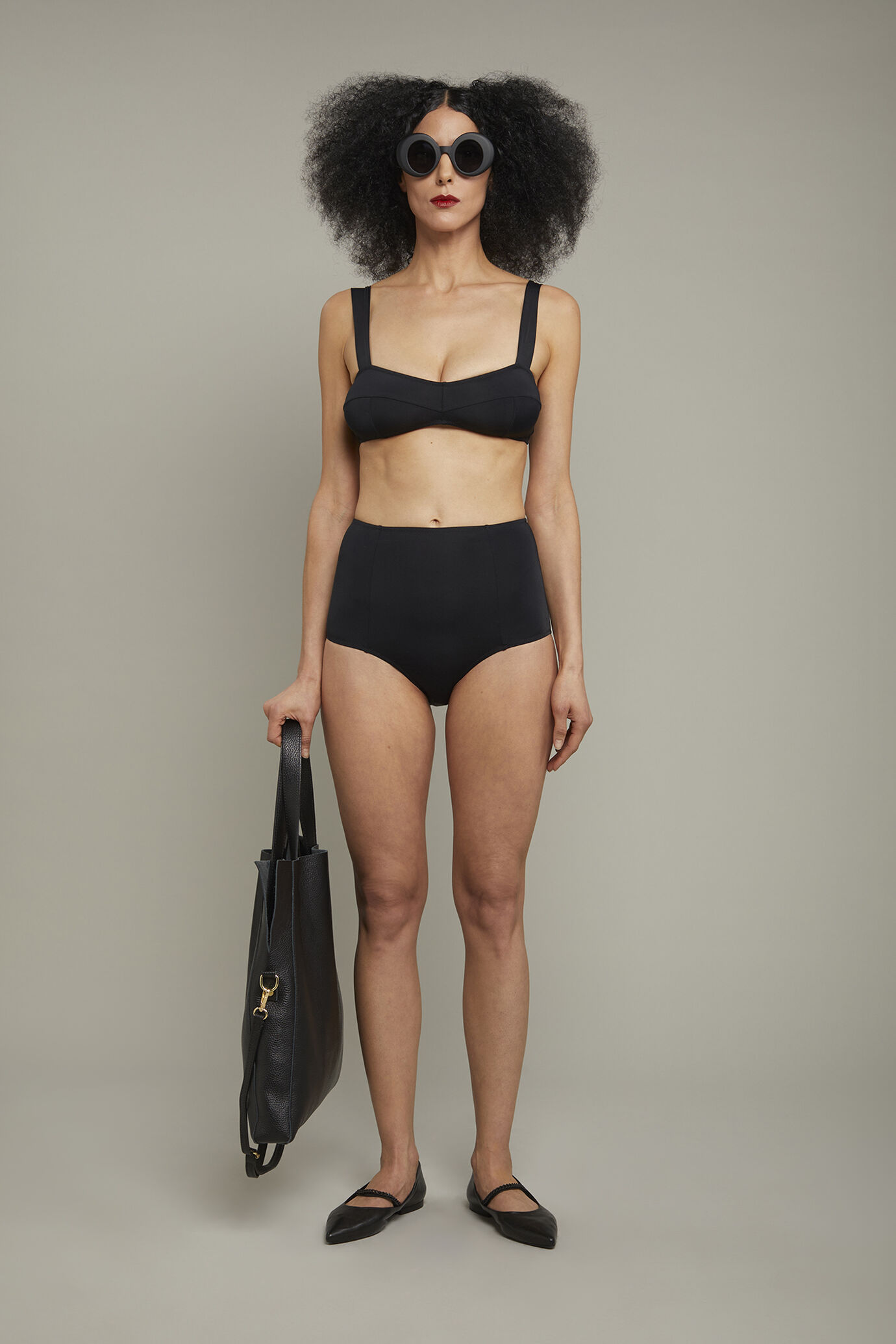 Costume donna in tessuto elasticizzato regular fit