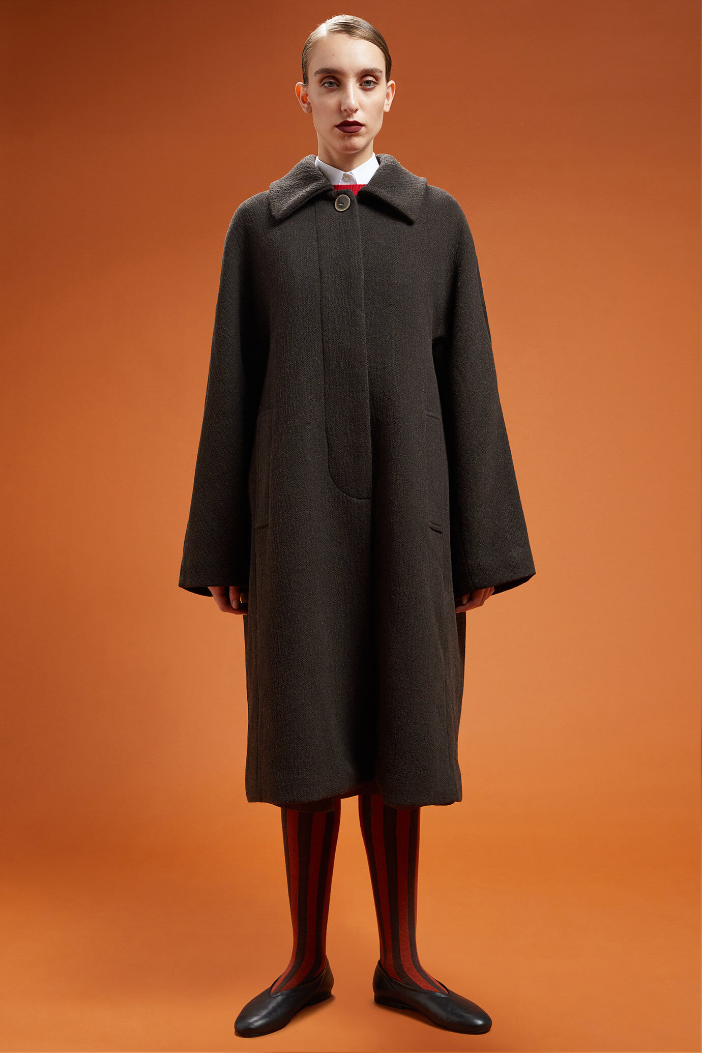 Cappotto lungo donna Wool Blend oversize image number 0