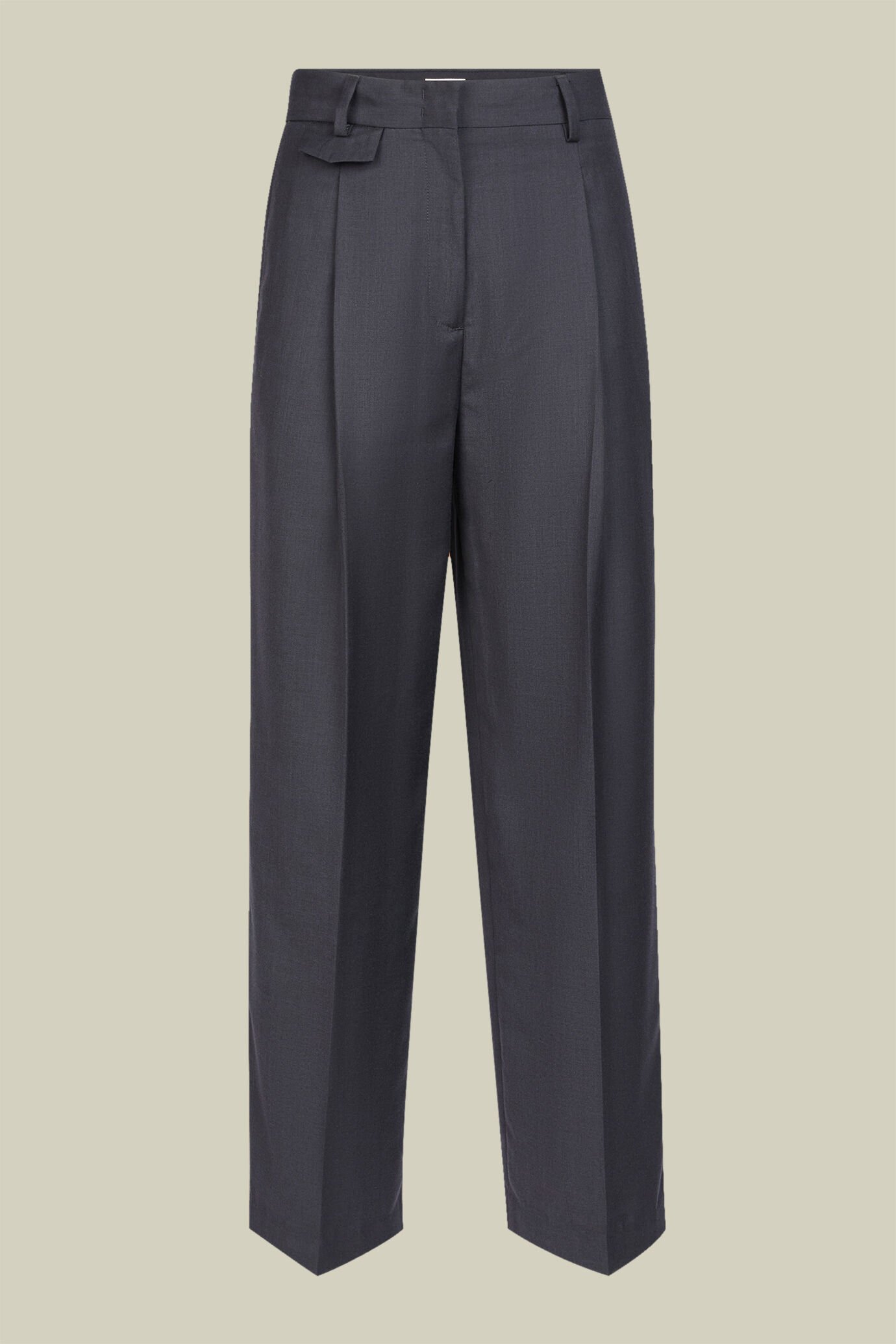 Klassische Damenhose mit weitem Bein in normaler Passform