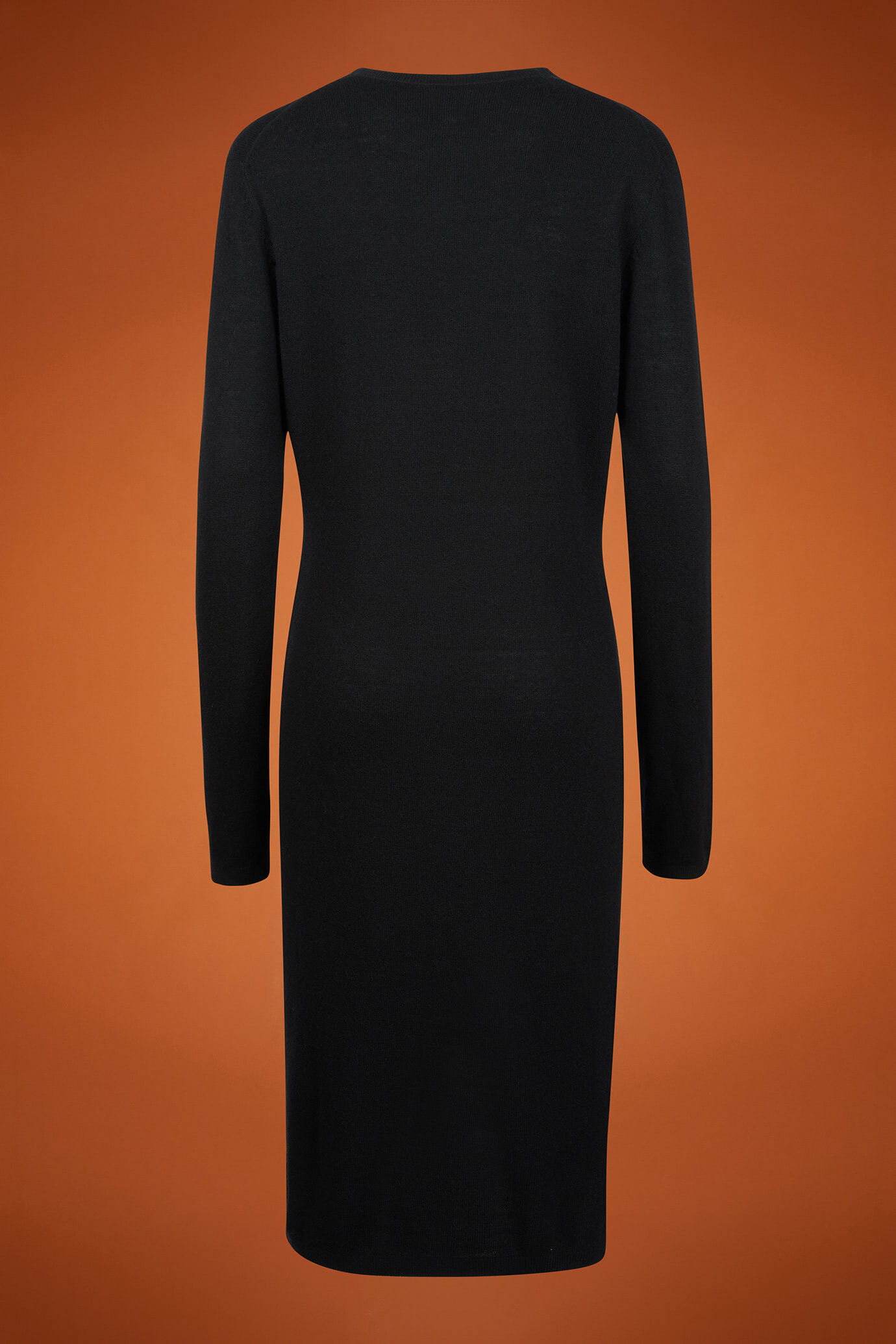Damen-Strickkleid mit Rundhalsausschnitt und Seitenschlitzen in normaler Passform image number 4