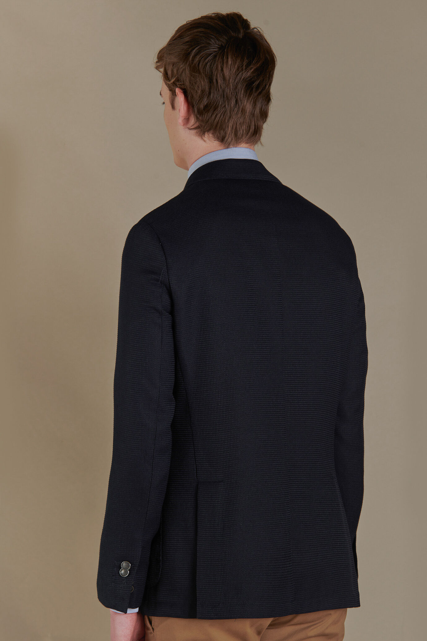 Double breasted jacket peak lapel with patch pockets image number 2