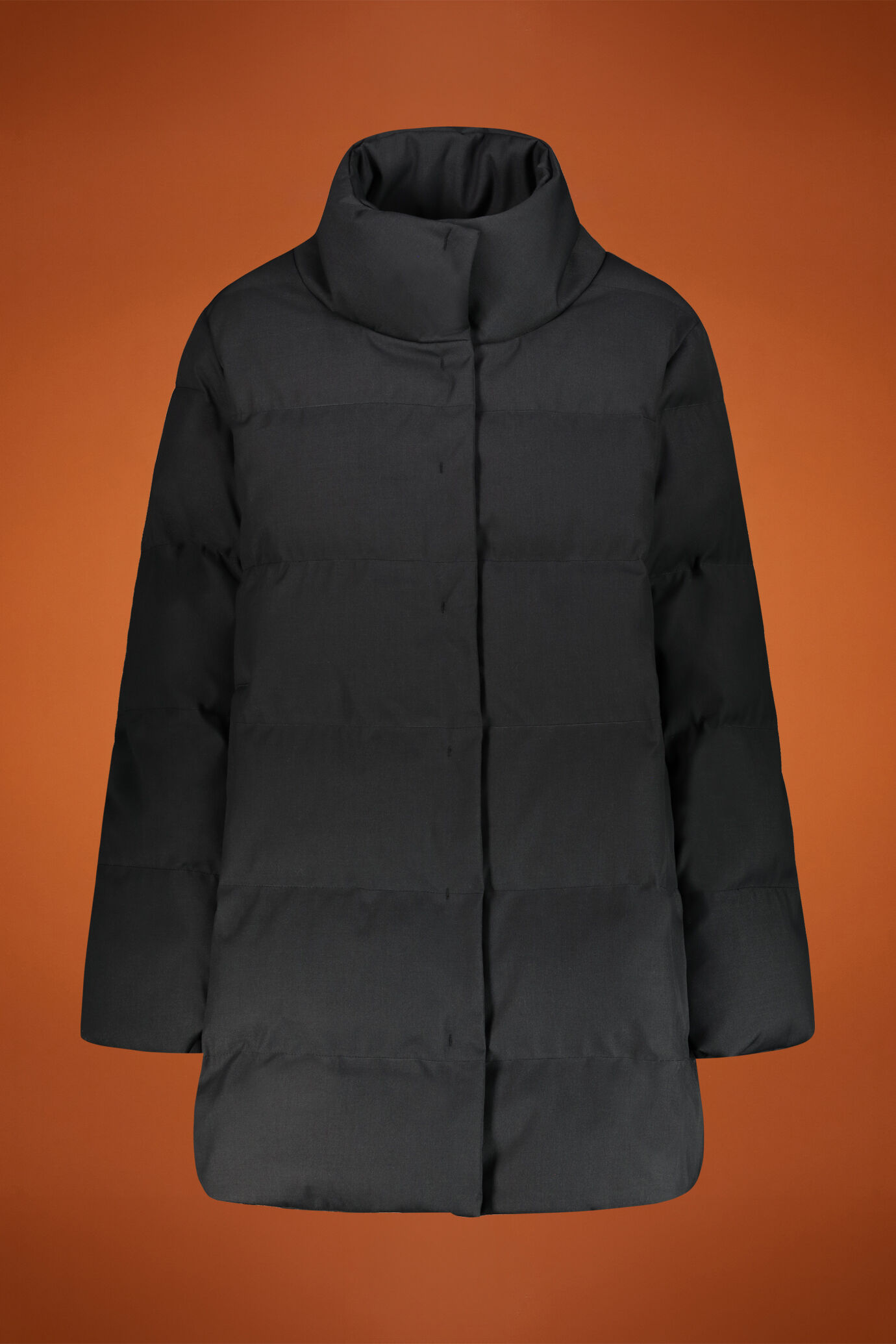 Women's single-breasted wool-blend padded down jacket image number 0