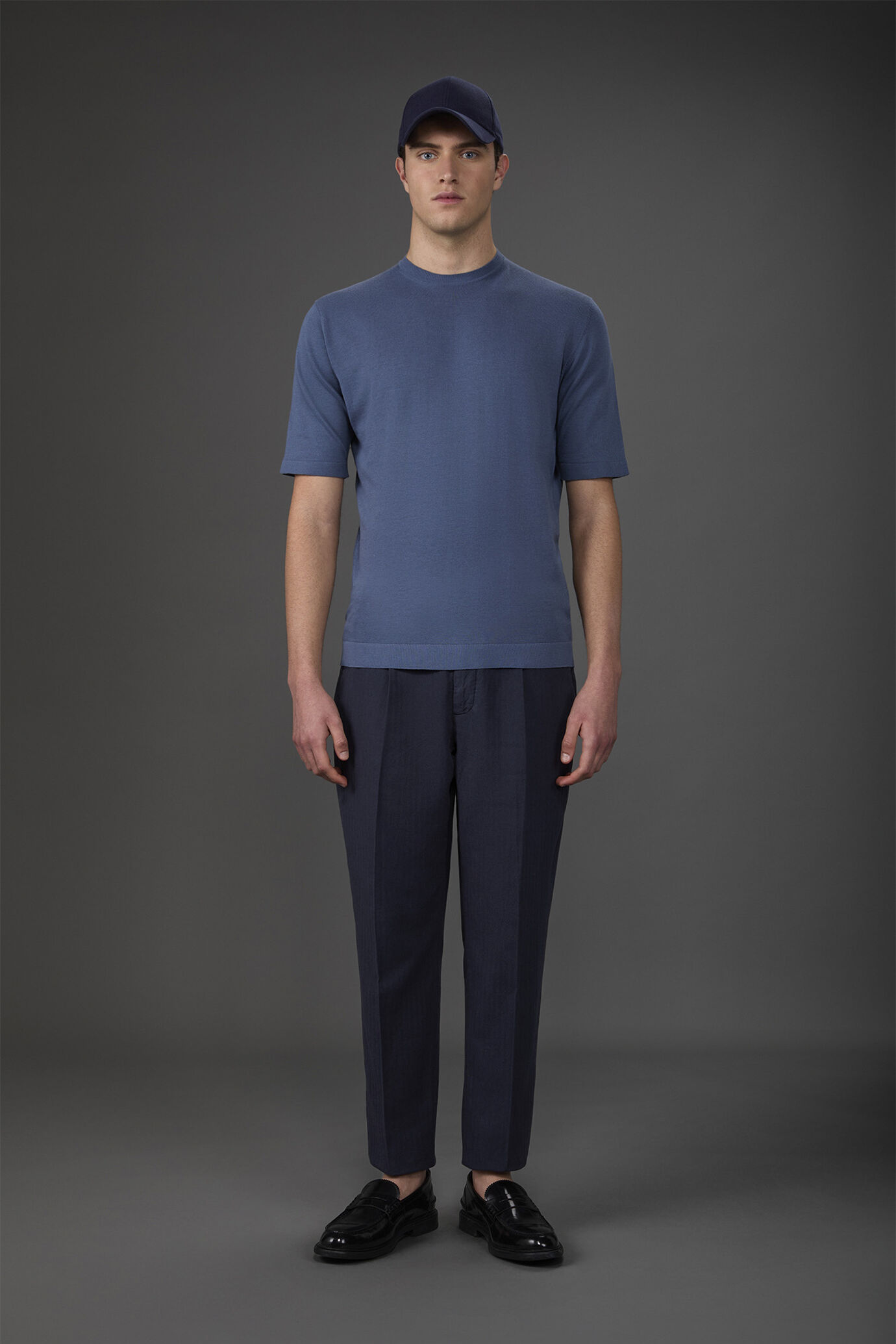 T-shirt uomo in maglia maniche corte 100% cotone doppio ritorto image number 0