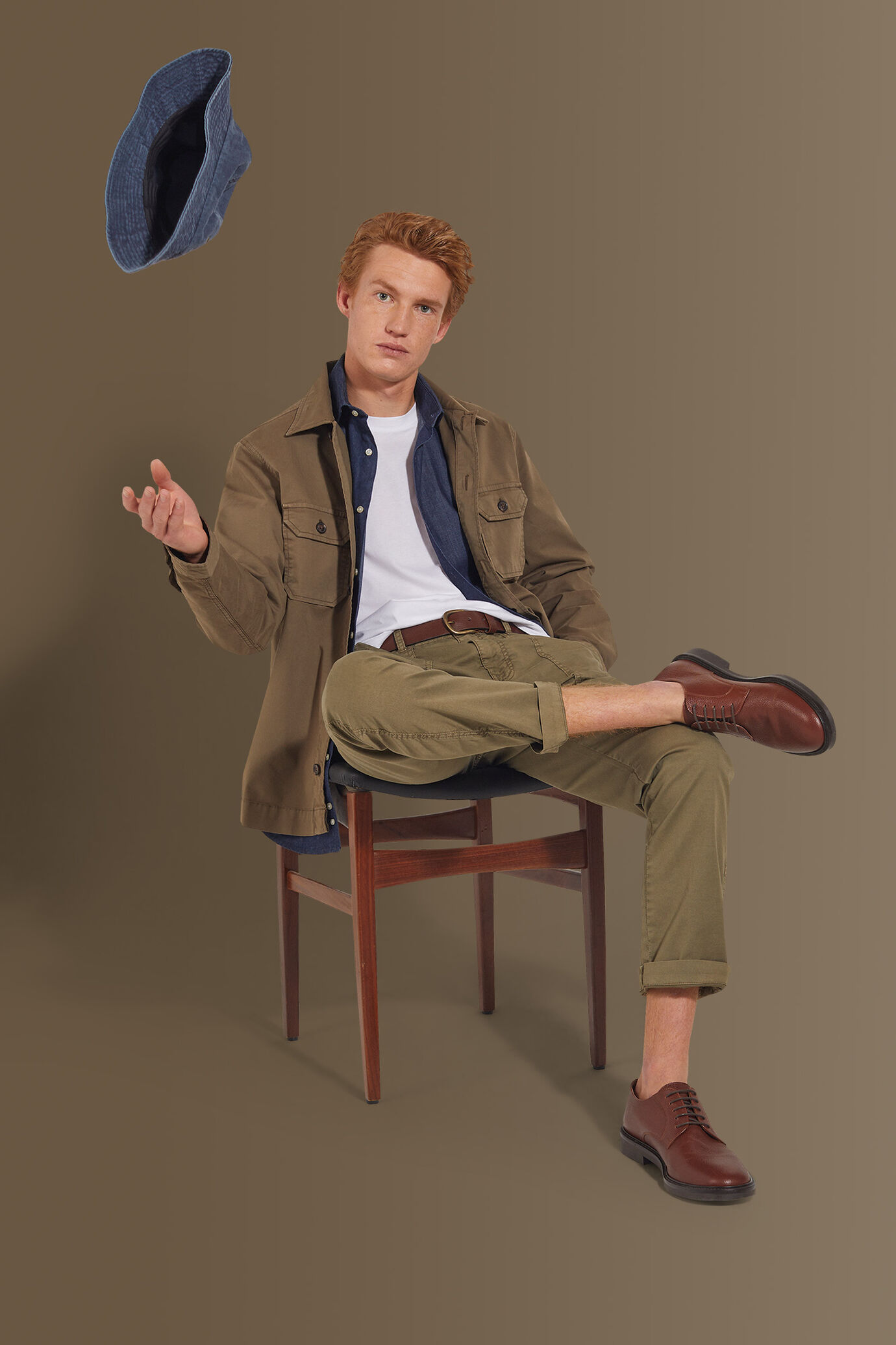 Pantalone fatigue uomo costruzione twill elasticizzato image number 1