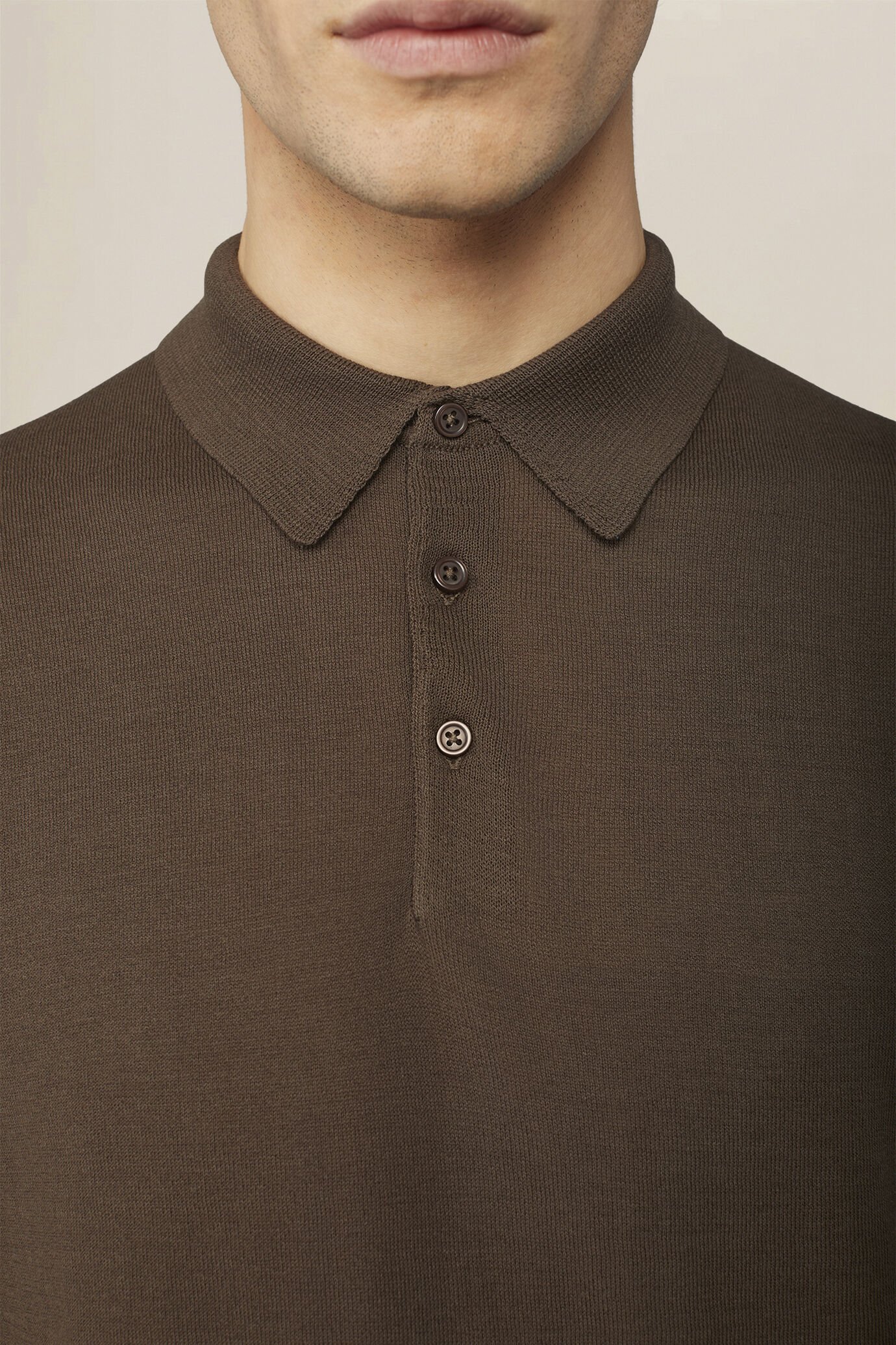 Polo uomo a maglia in 100% cotone regular fit image number 2
