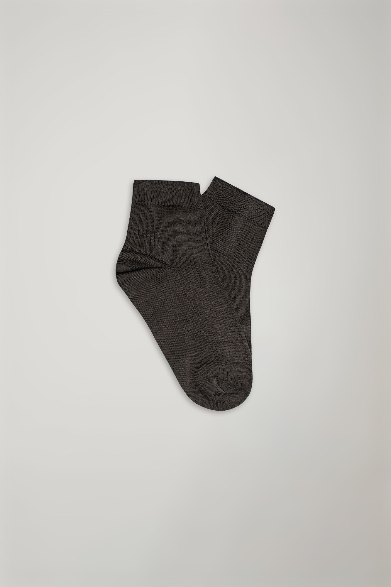 Calza donna made in Italy in misto cotone tinta unita a coste