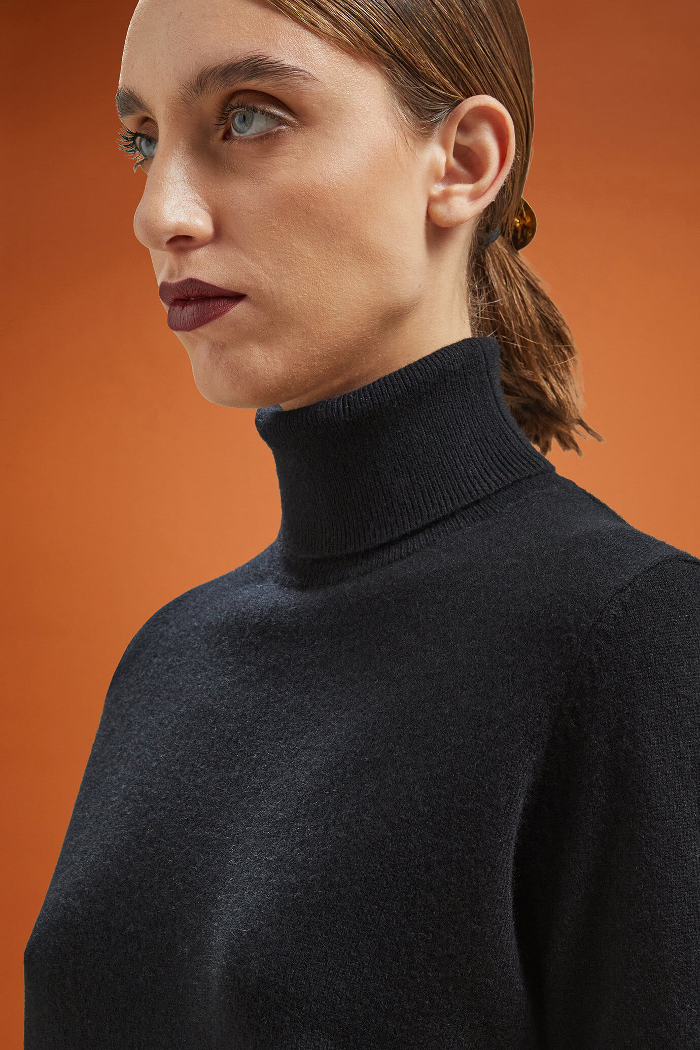 Hoch geschlossenre Damen-Pullover aus 100 % Kaschmir in normaler Passform image number 2