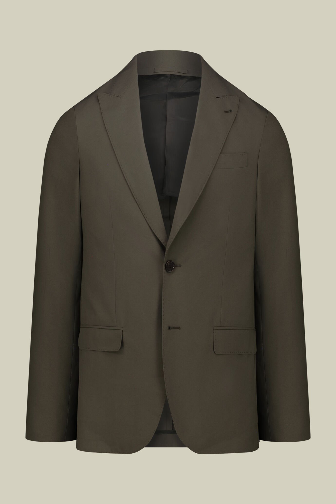 Abito uomo tinta unita con giacca con collo a lancia regular fit image number 4