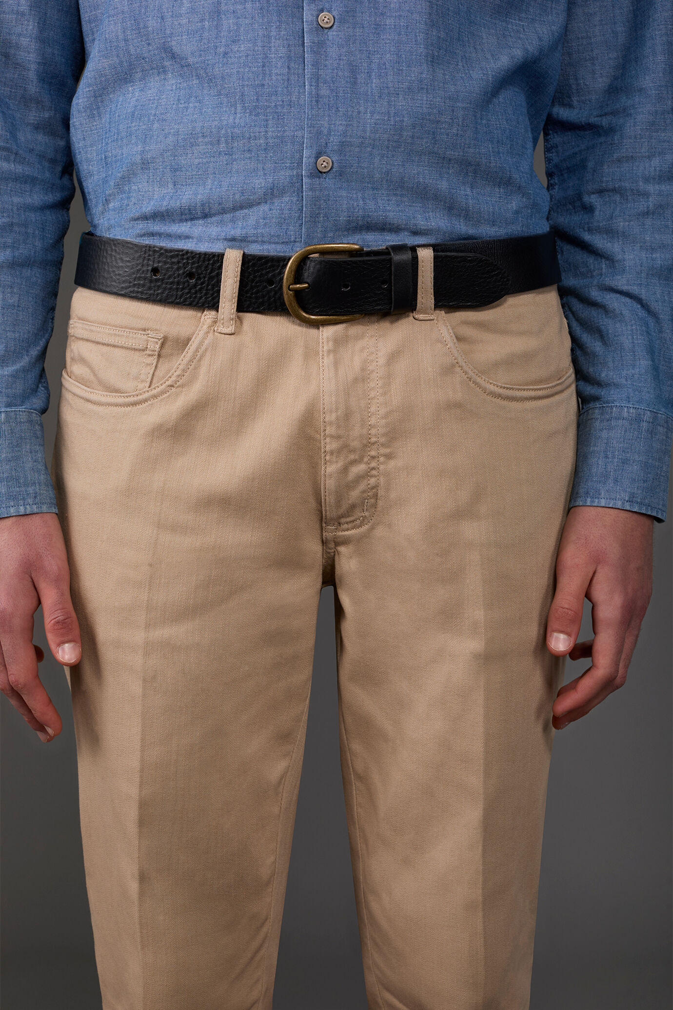 Men's genuine leather belt image number 0