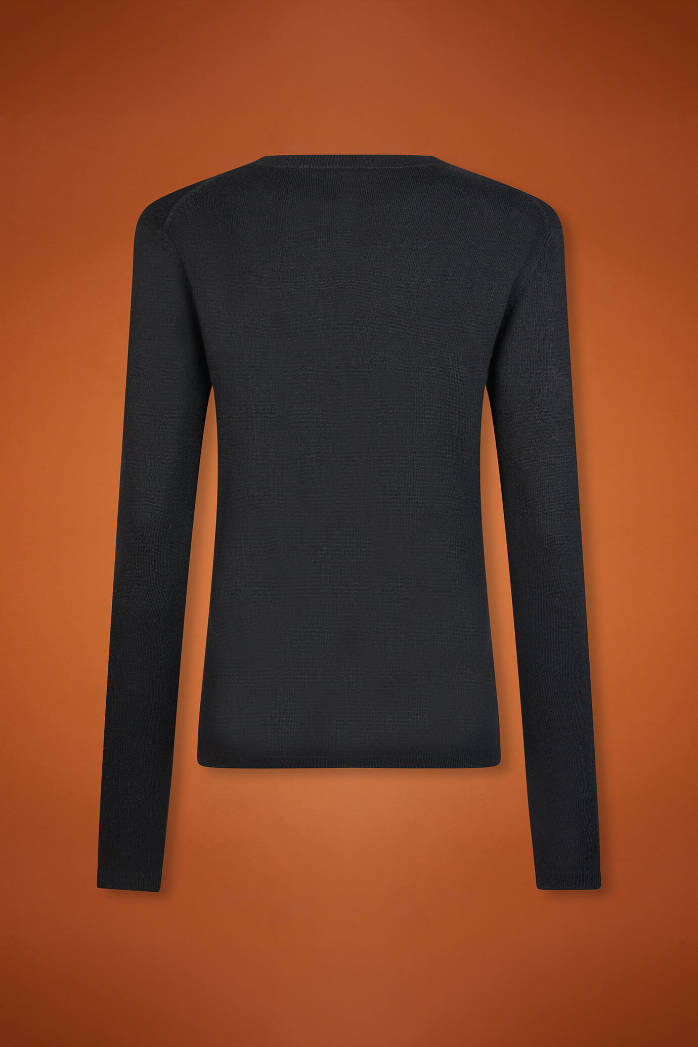 Maglia donna girocollo misto lana e cachemire regular fit image number 6