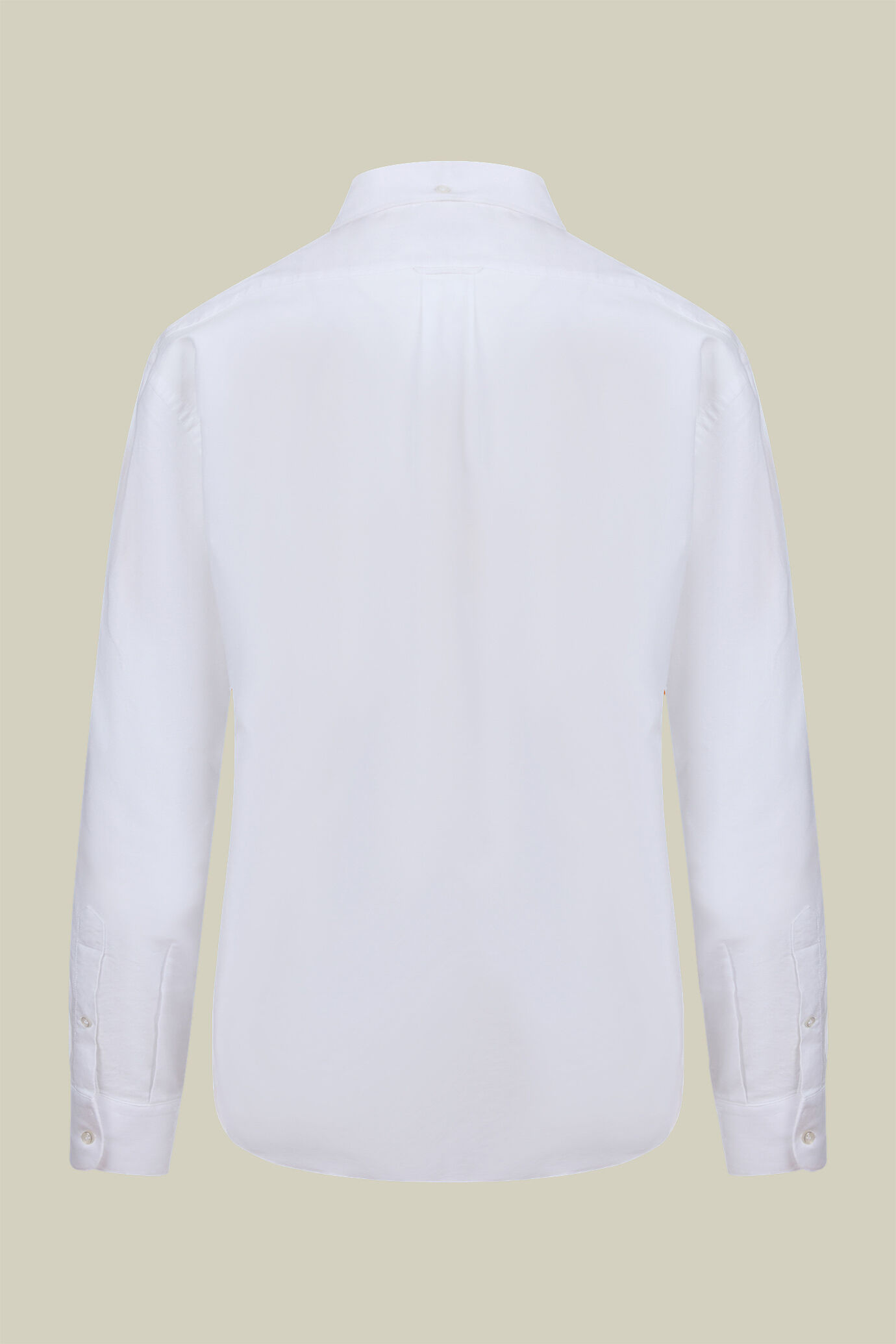 Camicia casual uomo collo button down 100% cotone tessuto oxford ultra leggero tinta unita comfort fit image number 5