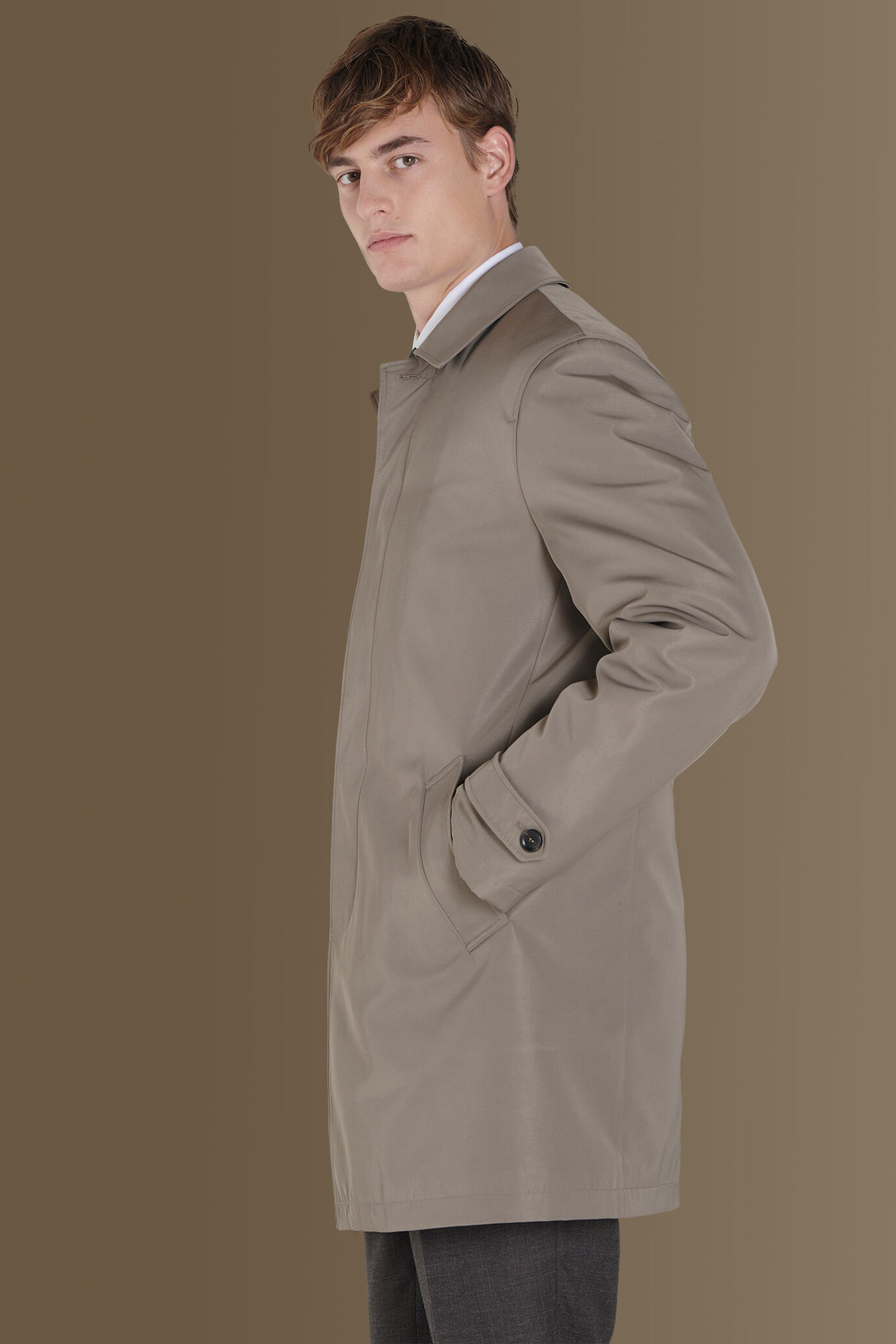 Coated padded tech raincoat image number 2