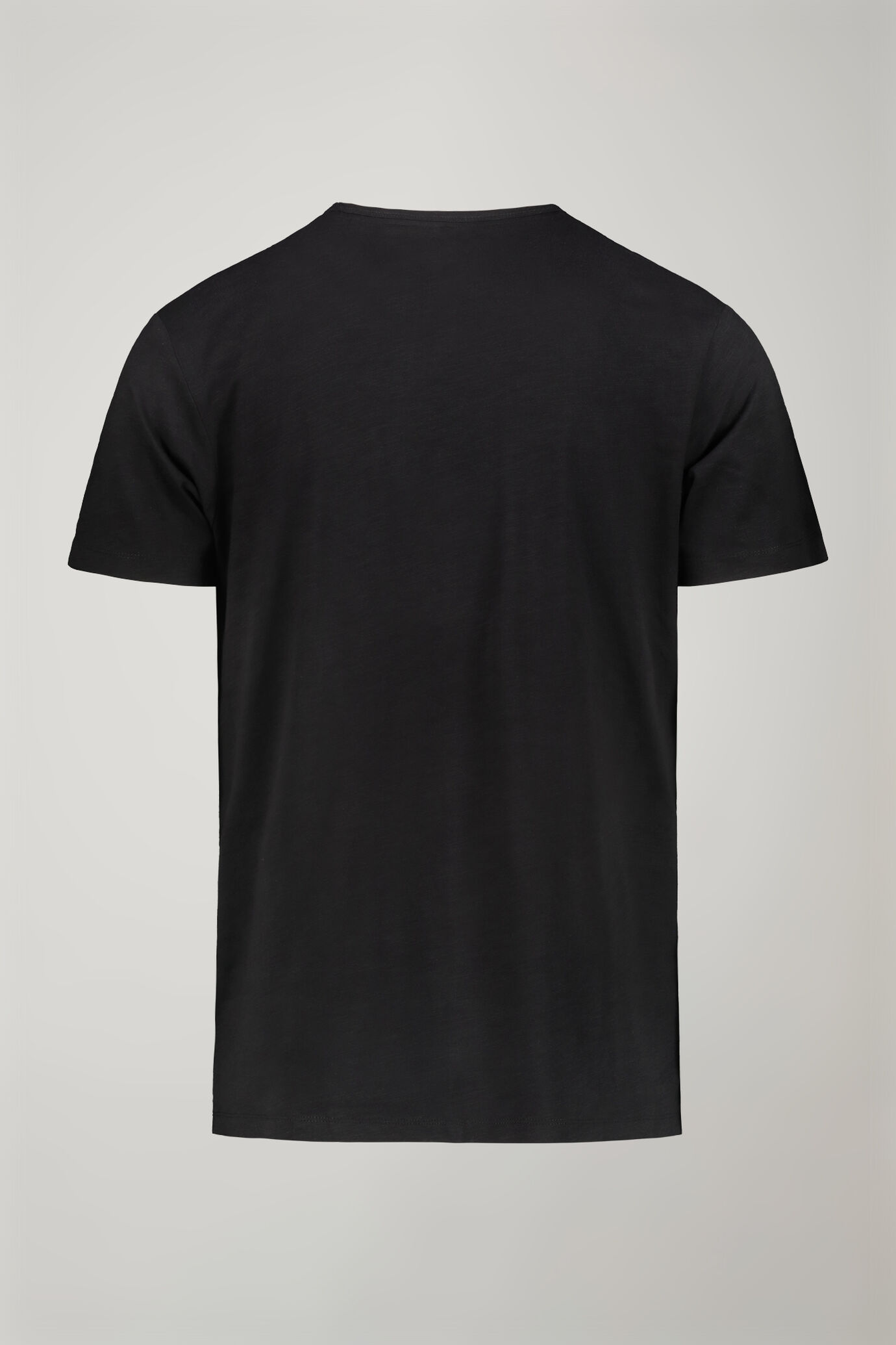 Herren-T-Shirt mit V-Ausschnitt aus 100 % Slub-Baumwolle in normaler Passform image number 5