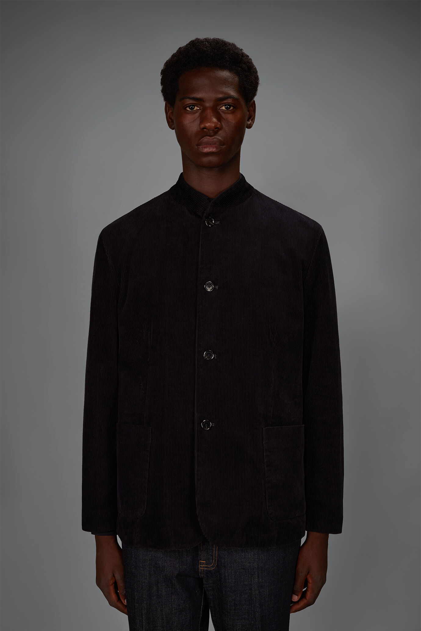 Veste pour homme 100% coton en velours c&ocirc;tel&eacute; coupe classique image number 1
