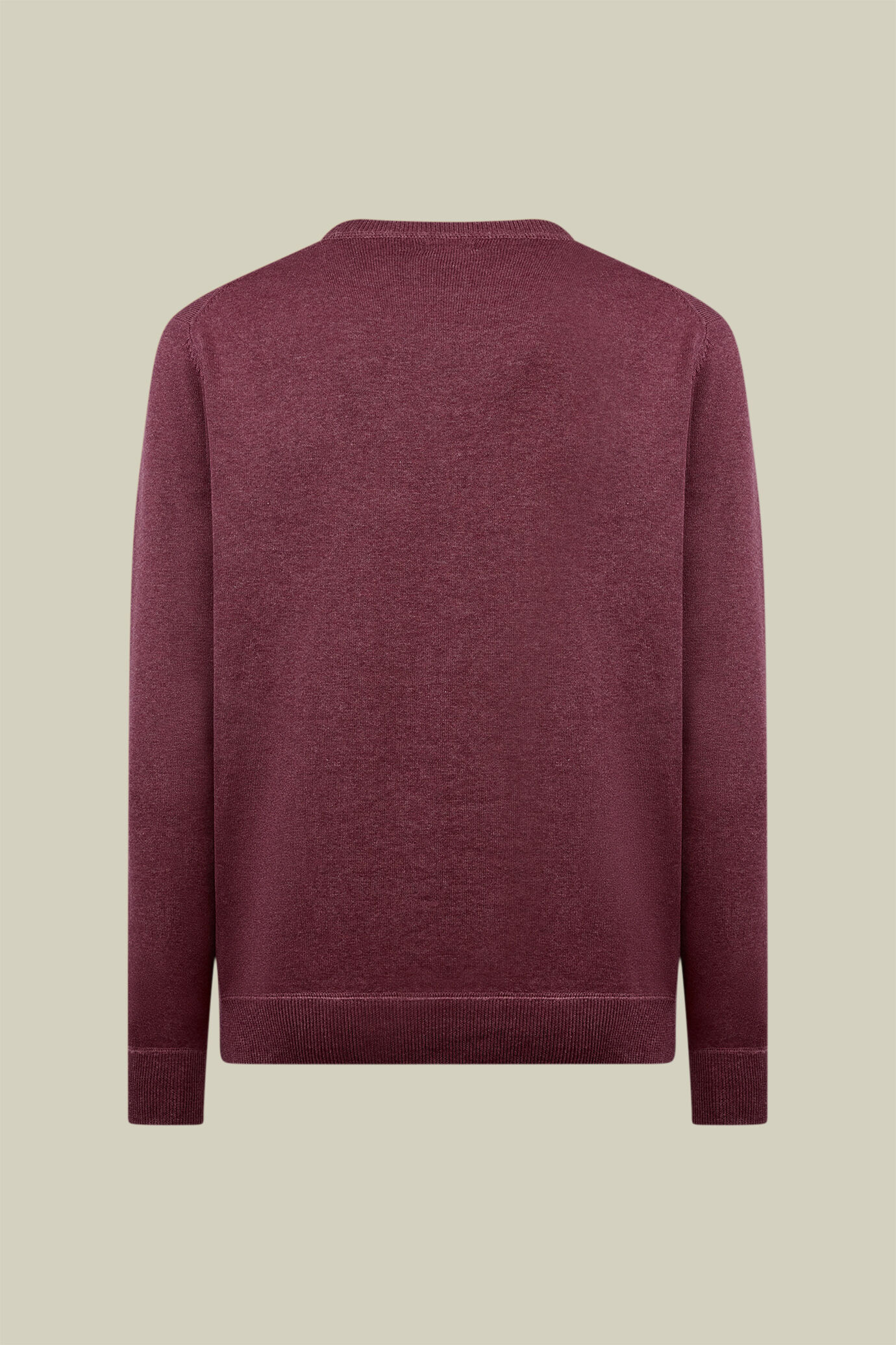 Pull homme &agrave; col rond 100% coton avec d&eacute;tails en peluche, coupe classique image number 1