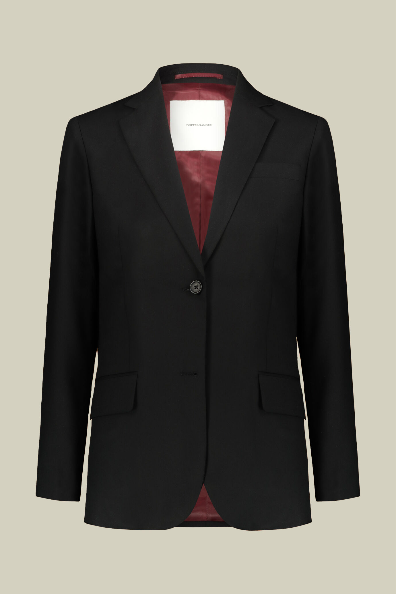 Einreihige Jacke mit zweiknöpfigem Revers