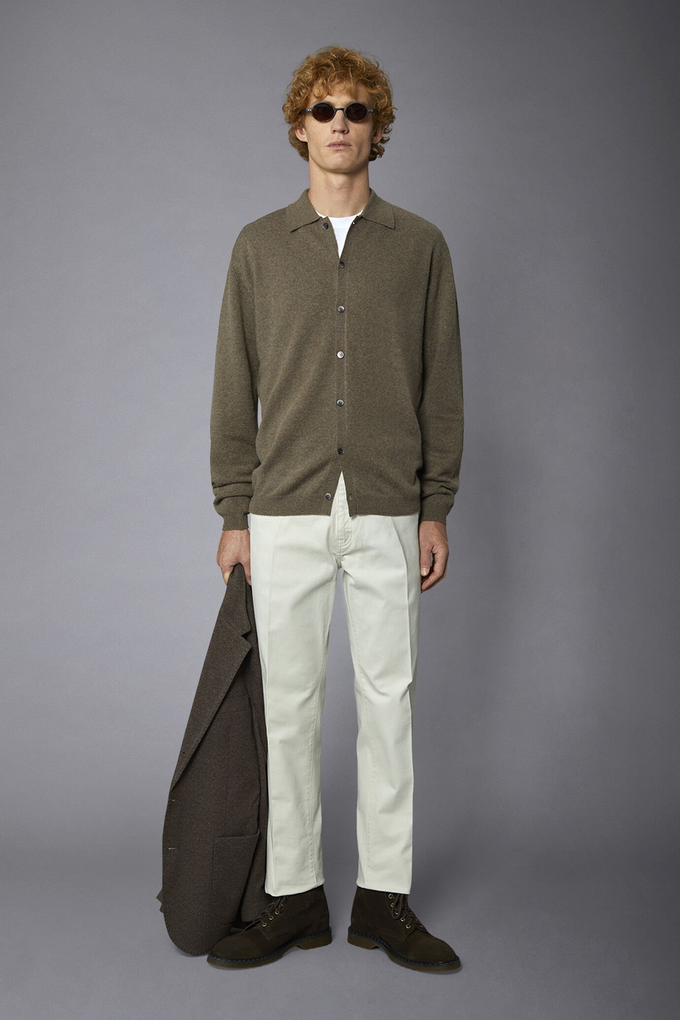 5-Pocket-Hose aus gewaschenem Twill in normaler Passform image number 0