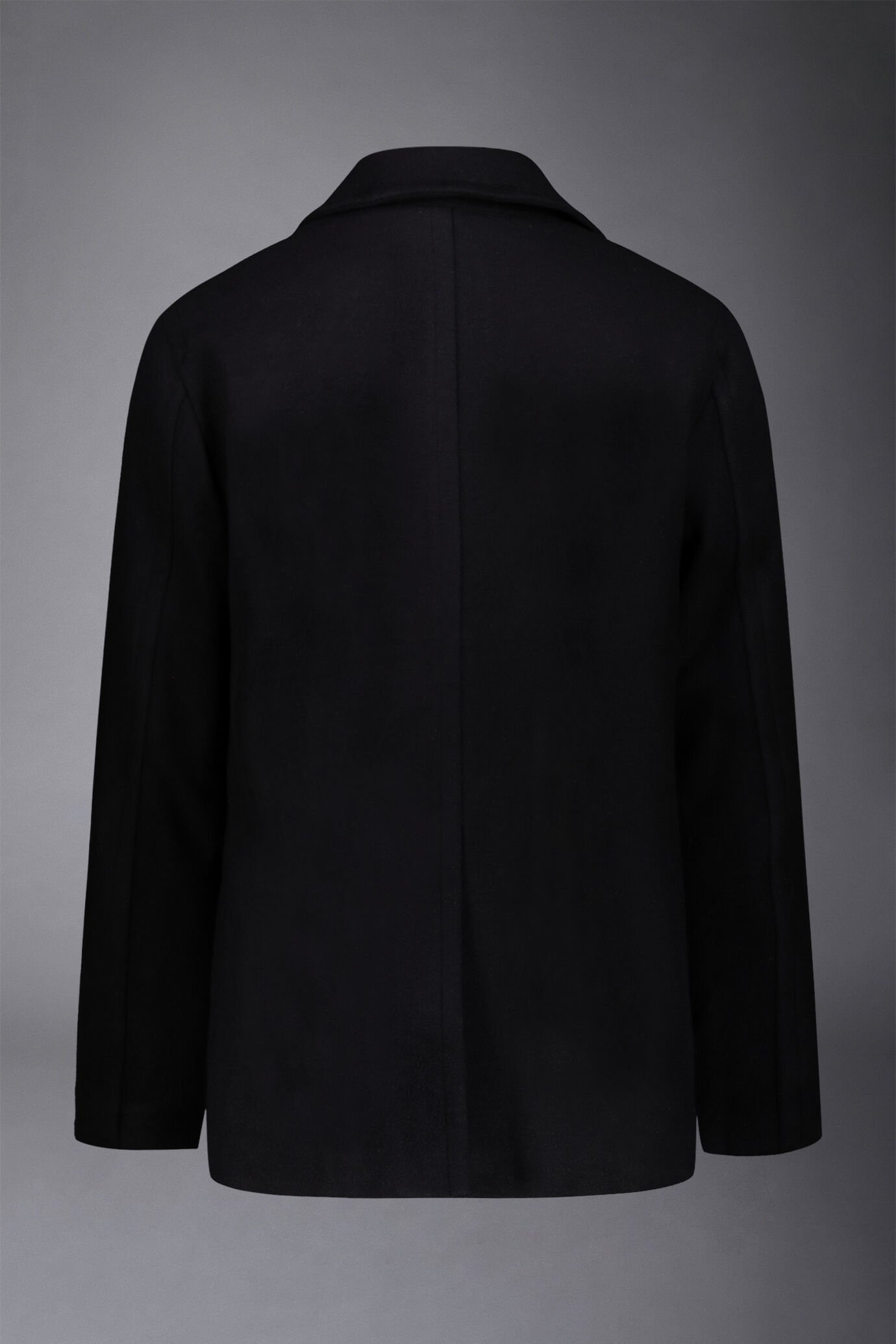 Men's wool-blend padded peacoat with regular fit side pockets image number 5