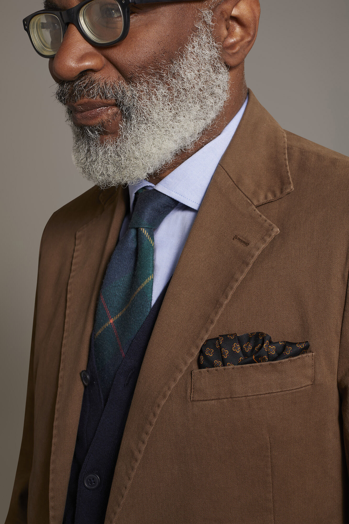 Giacca Uomo Monopetto Con Tasche A Toppe Fantasia Spina Di Pesce Regular Fit 8800014922051