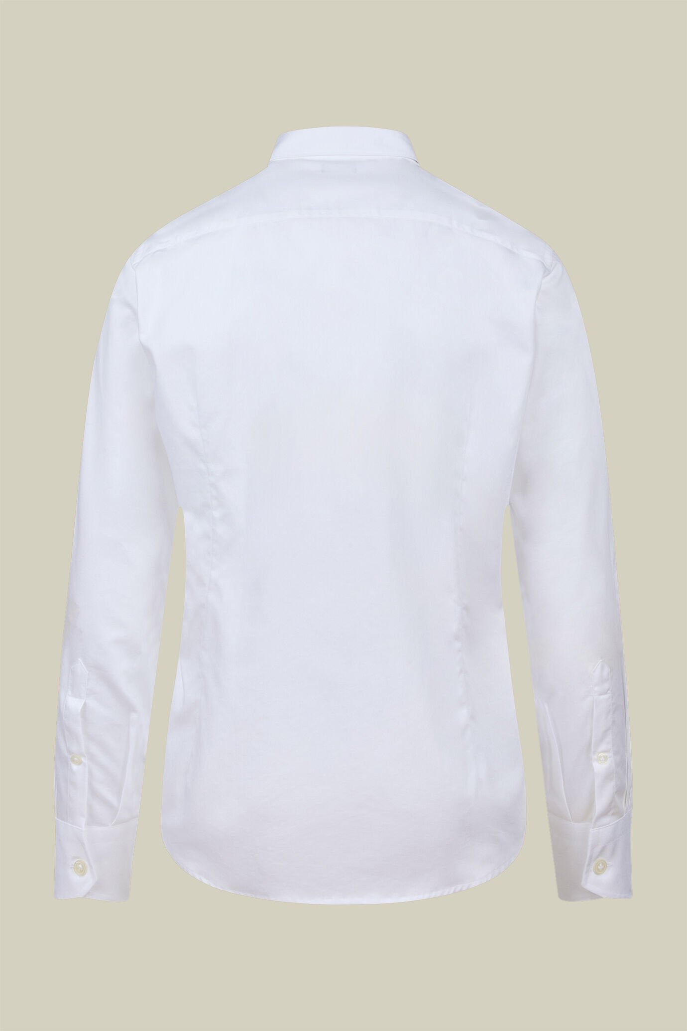 Chemise classique homme, 100% coton, col classique et tissu en sergé uni, coupe classique