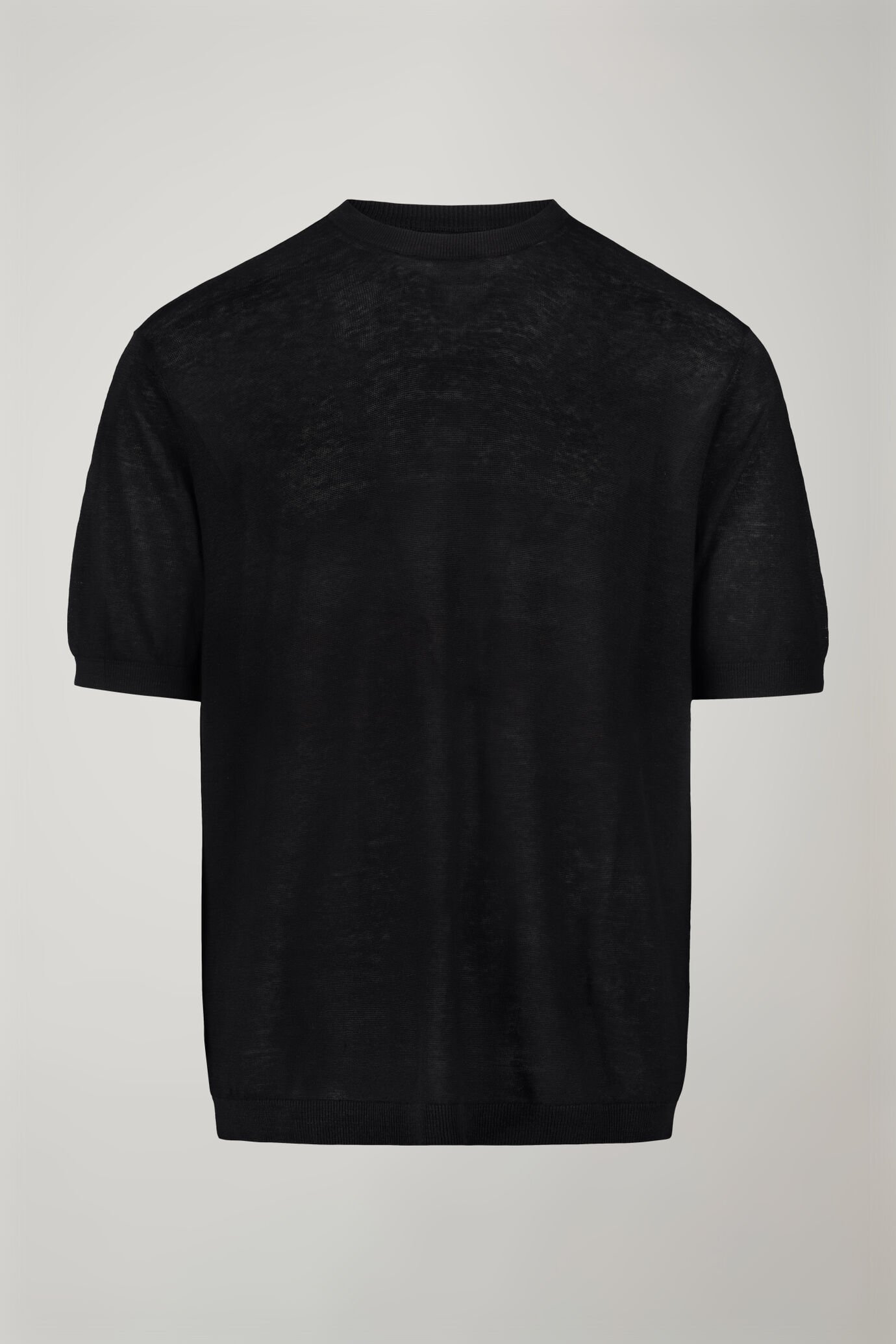 T-shirt homme en maille 100 % lin à manches courtes coupe régulière image number 4