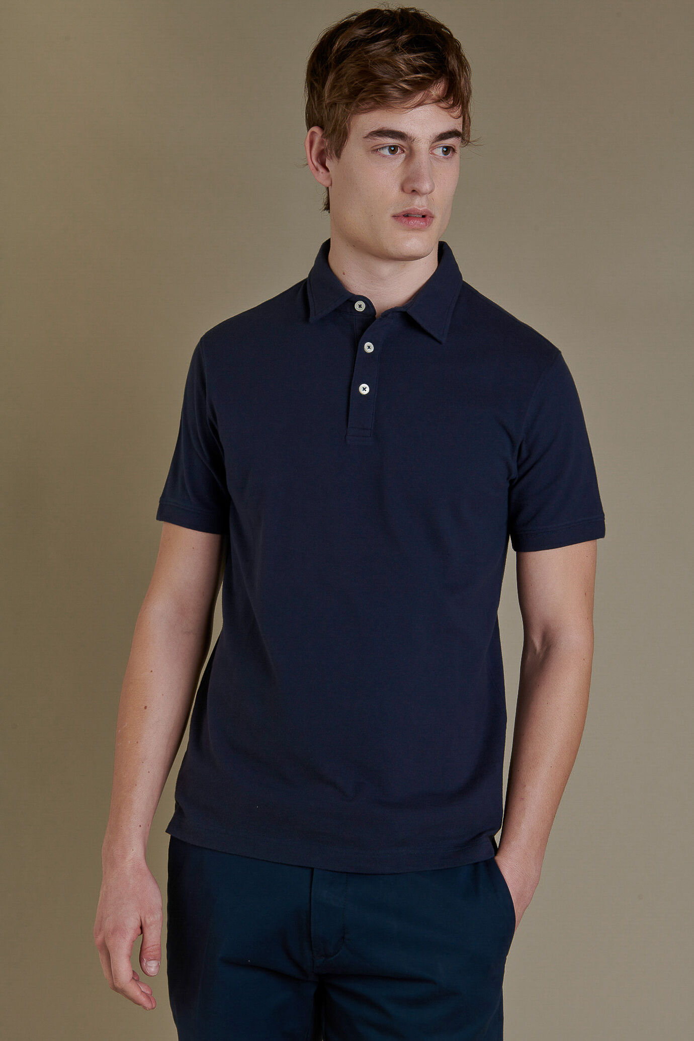 Short sleeves polo cotton piquet image number 0