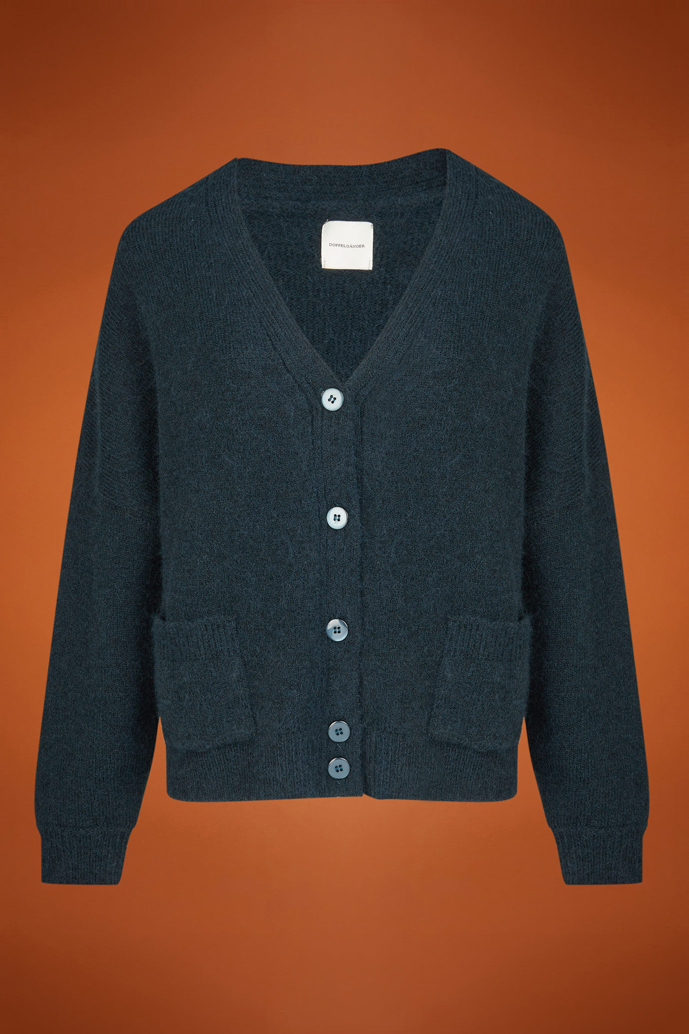 Cardigan donna in maglia con scollo a v regular fit image number 5