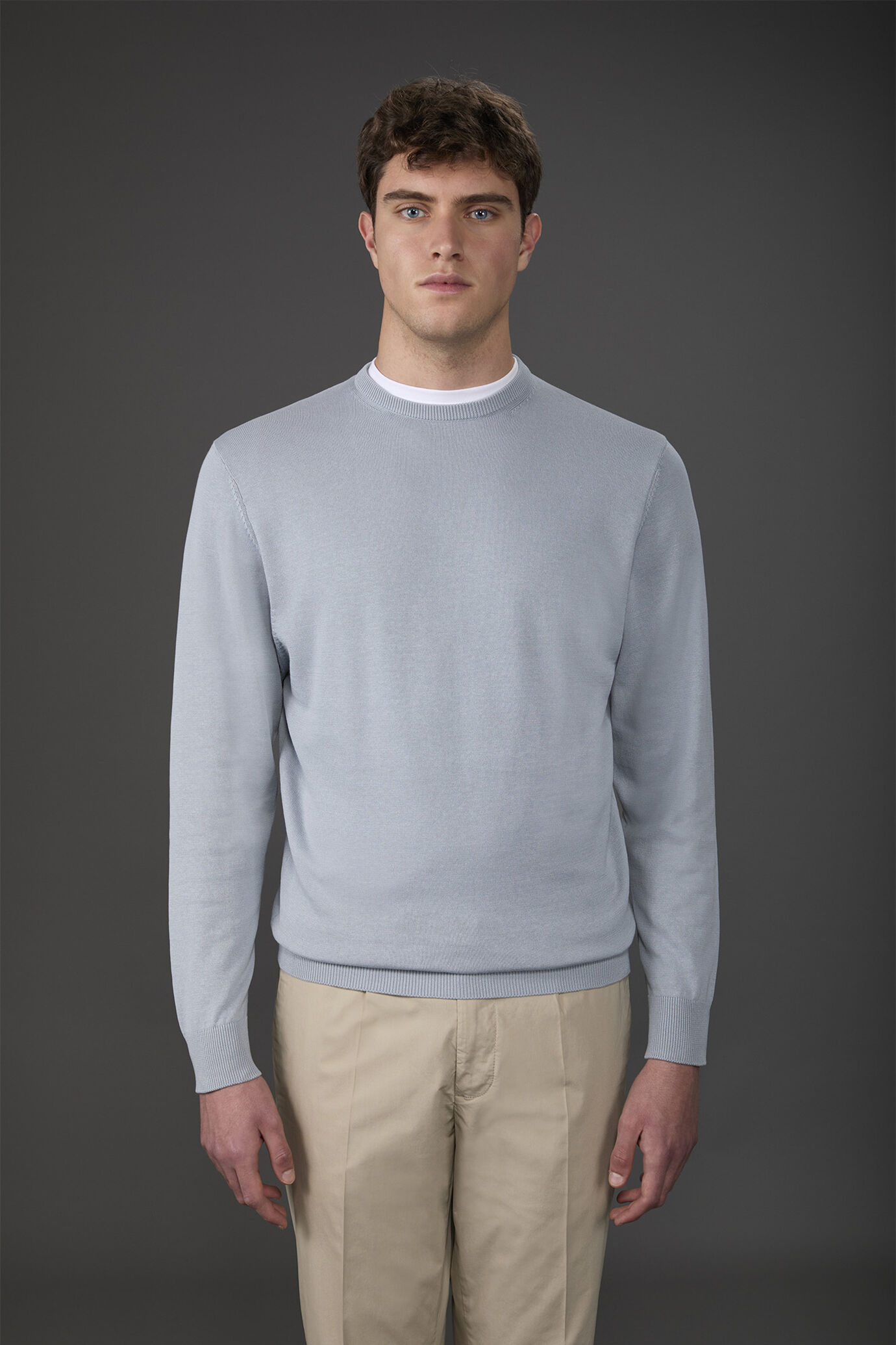 Maglia uomo girocollo bio-washed 100% cotone image number 1