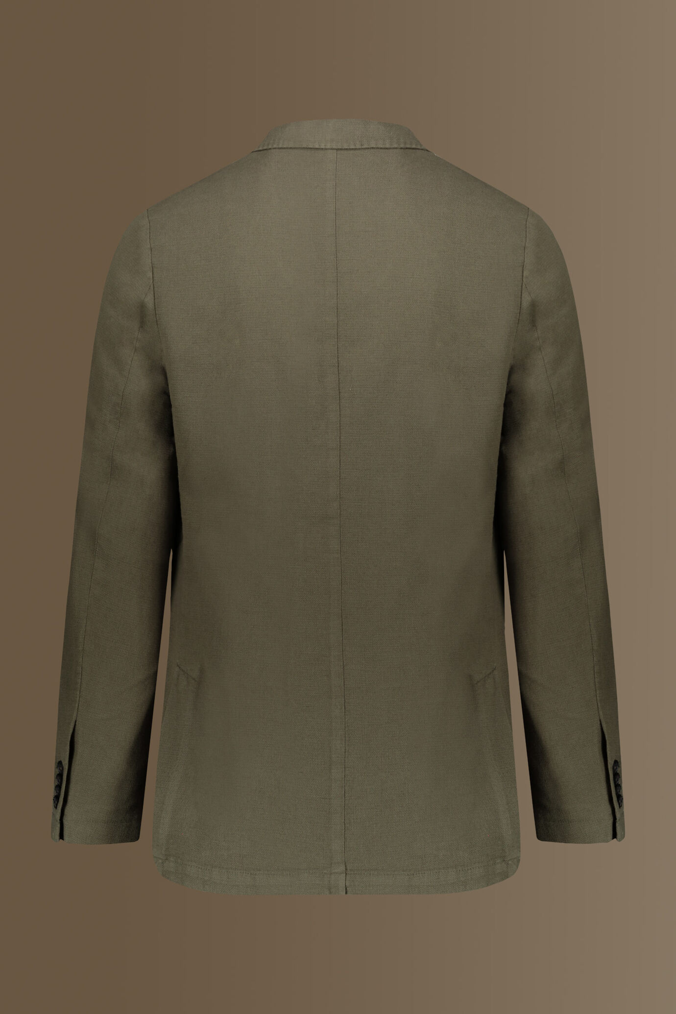 Single breasted jacket patch pocket cotton linen garmet dyed image number 6